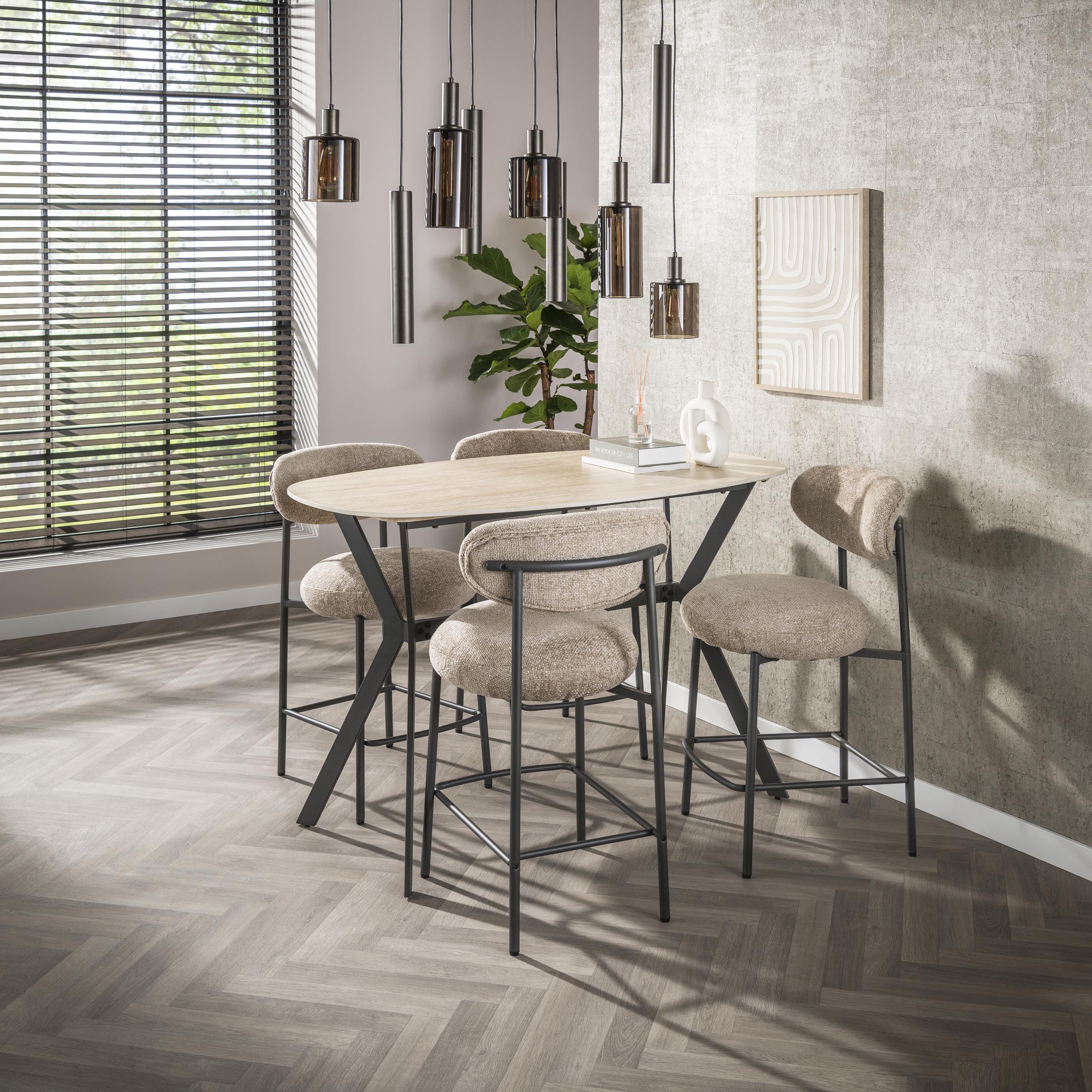 Bar stool Round - packed per 2 - Cargo sand