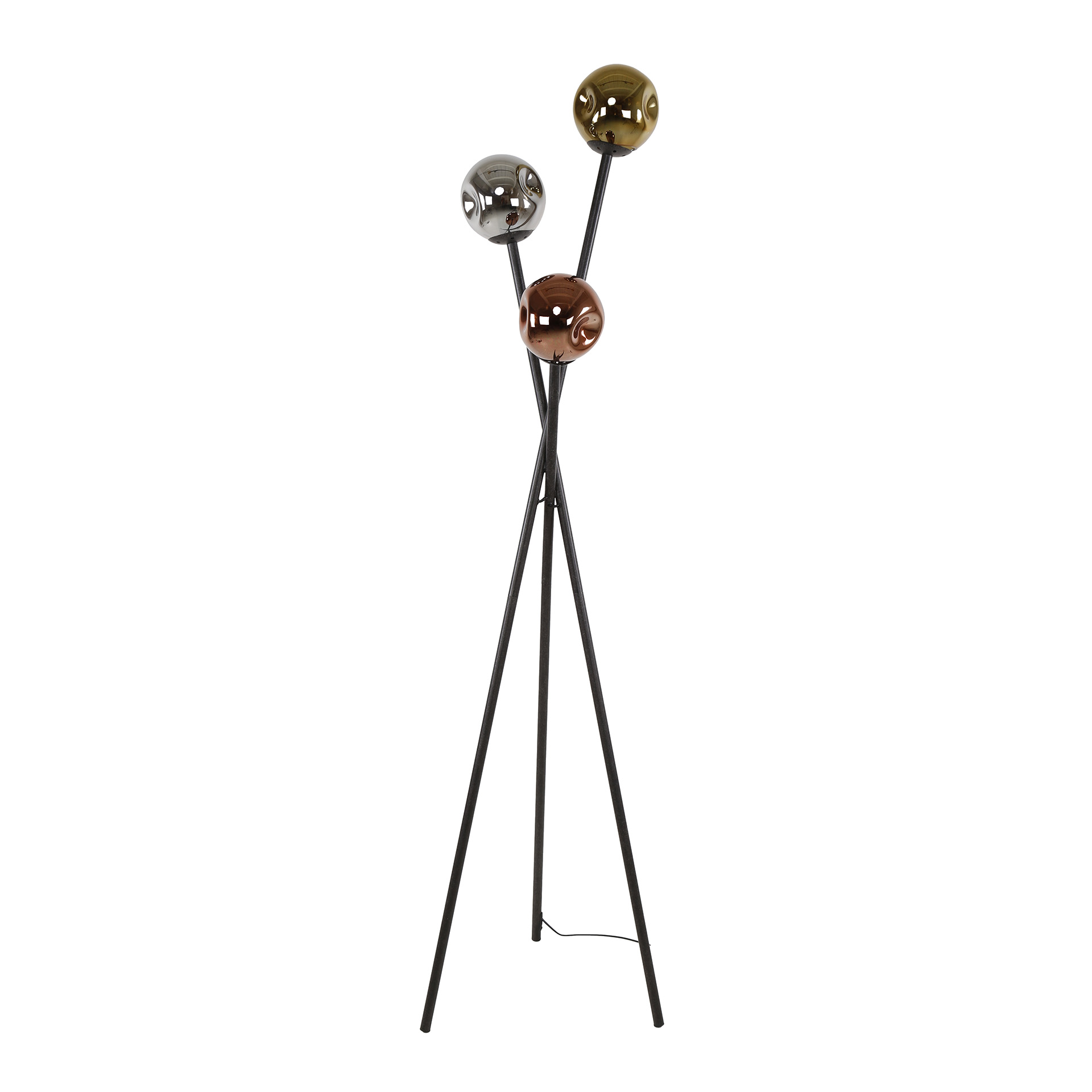 Floor lamp Molecule 3-light Artic black