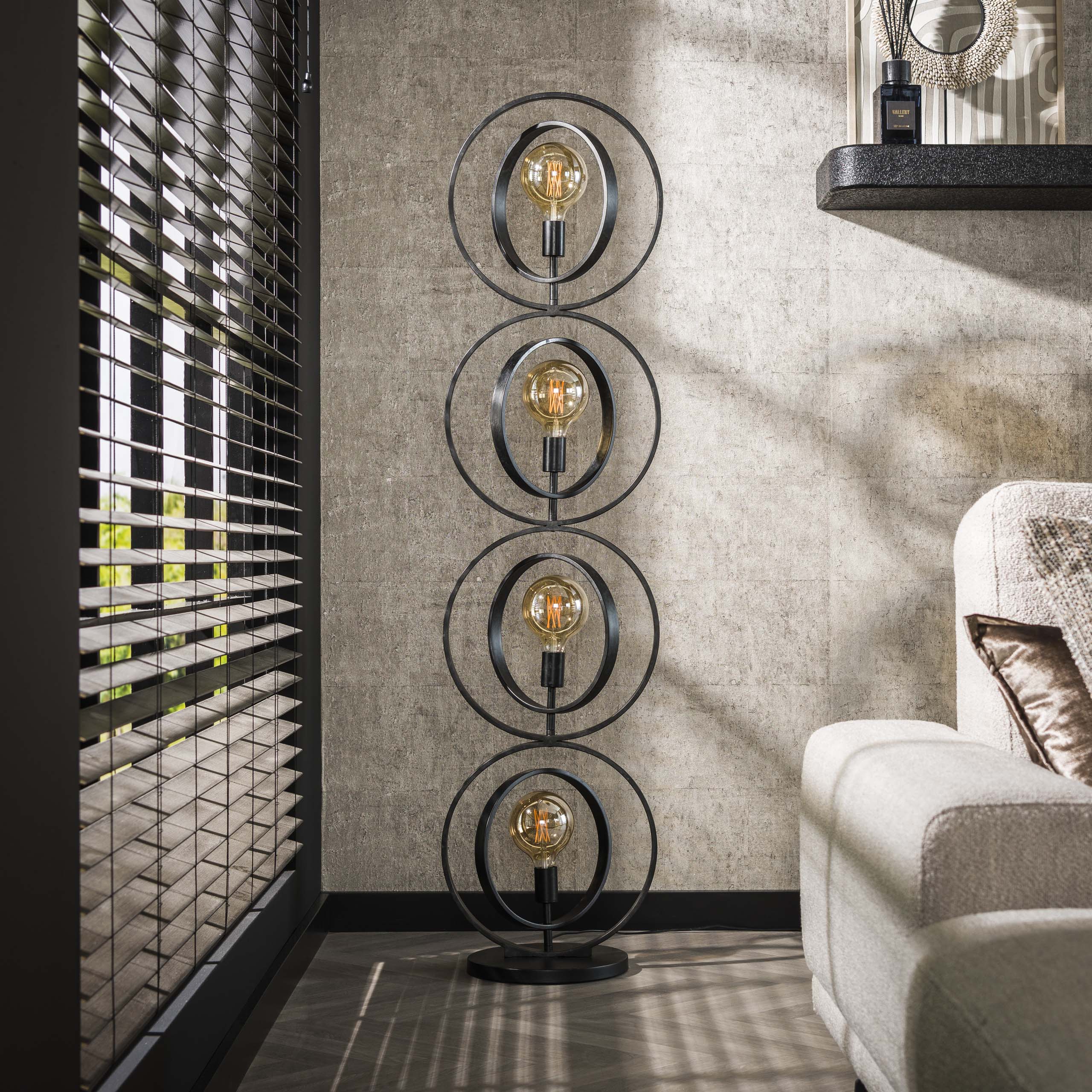 Lámpara de pie Turn Around 4 luces - Carbón