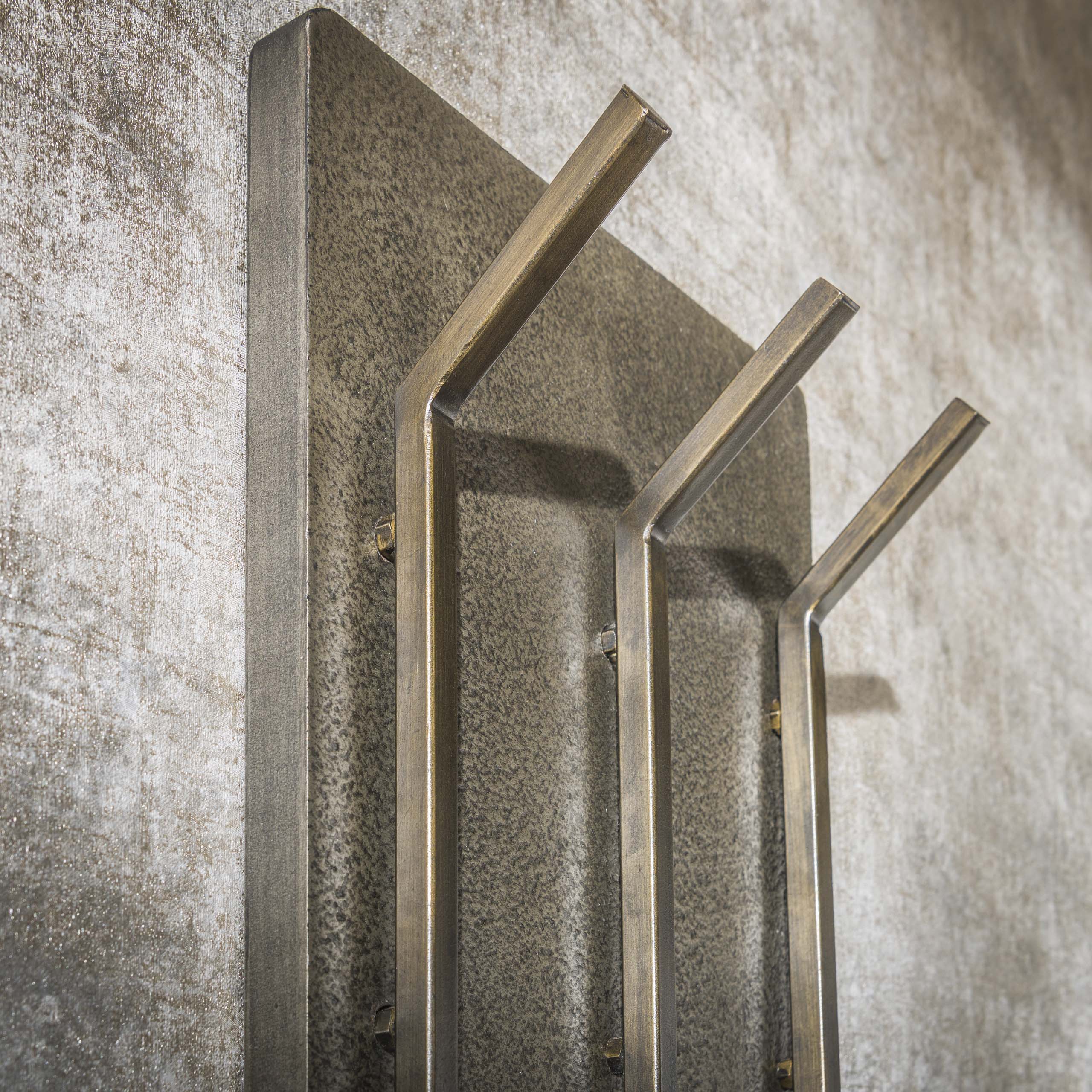 Coat rack Ferro 2x3 hooks high / Bronze antique