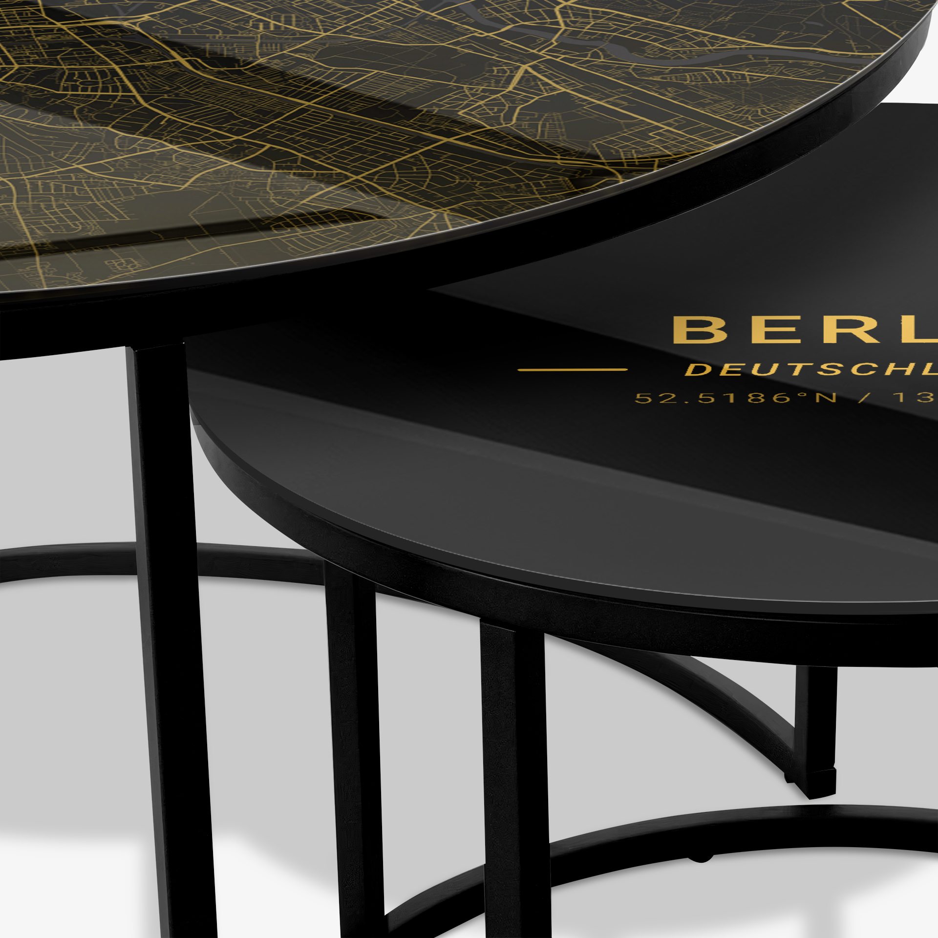 Coffee table Black - Berlin Gold