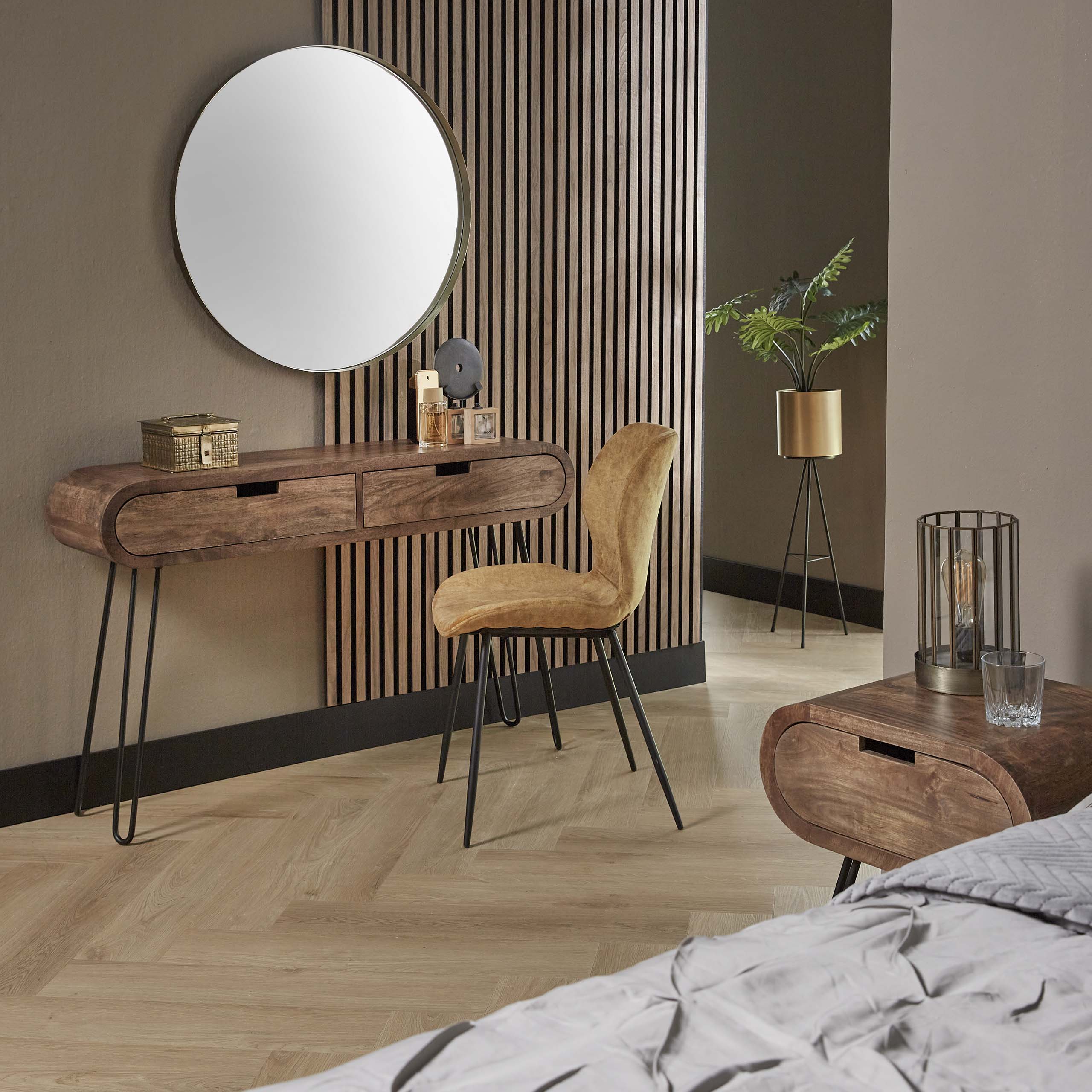 Dressing table 2L barrel / Solid mango sand color