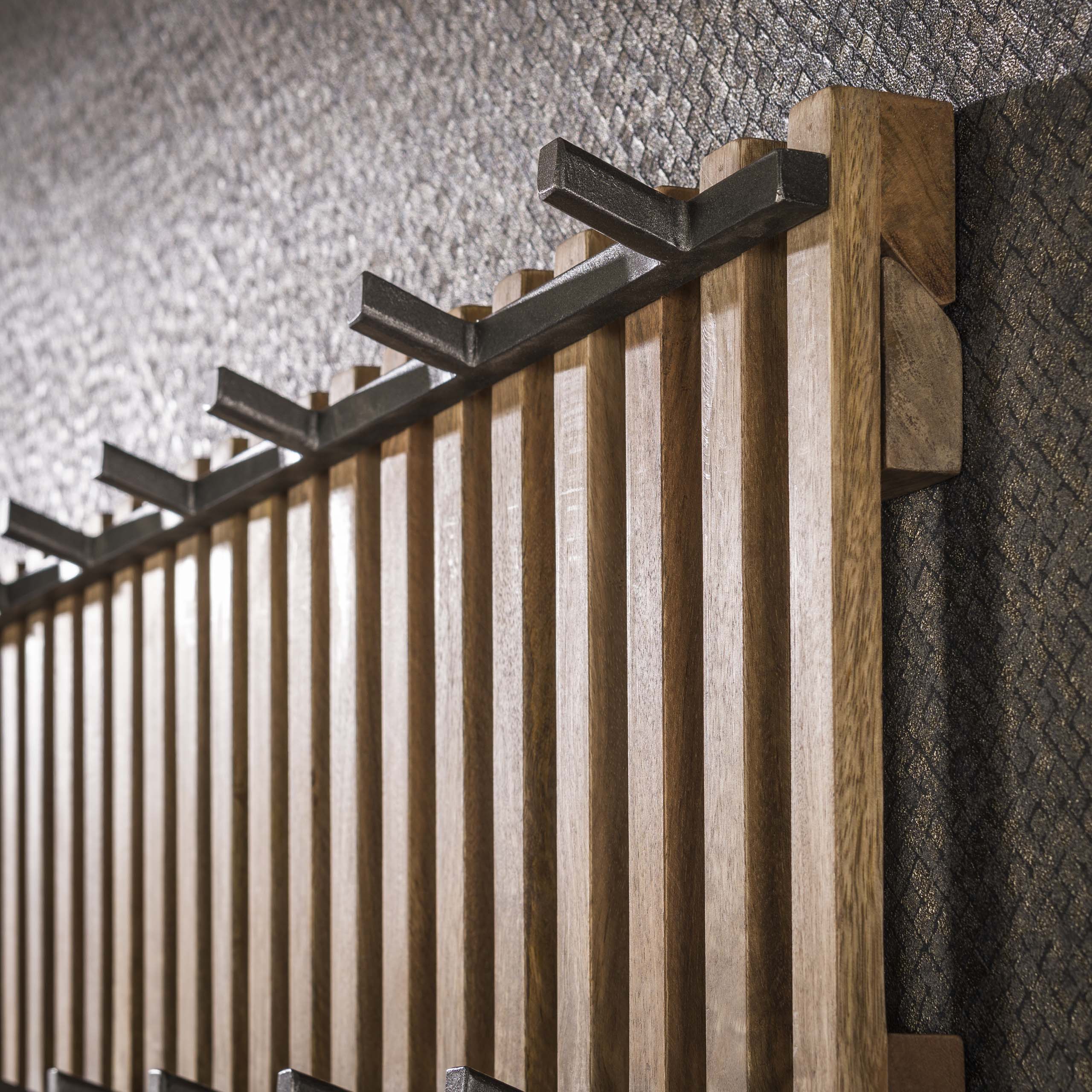 Coat rack tweak 13 hooks wide / Solid mango sand color