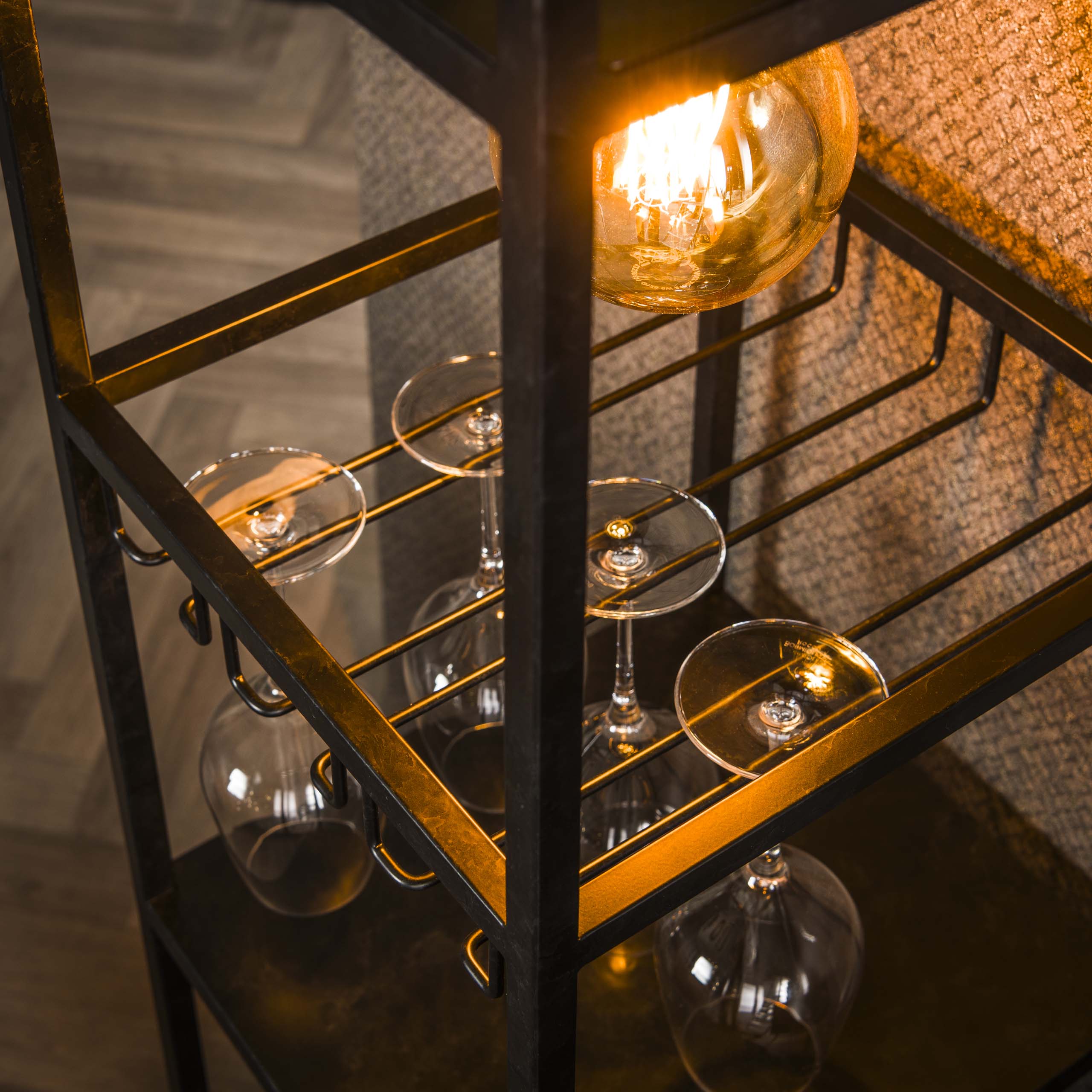 Wine rack lamp Decorate 1-light - Charcoal