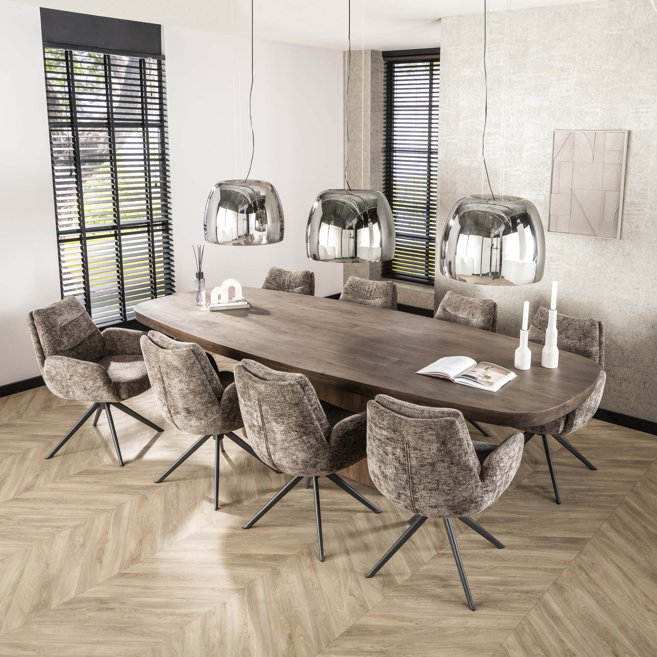 Armchair Lounge swiveling - set of 2 - Hoven taupe