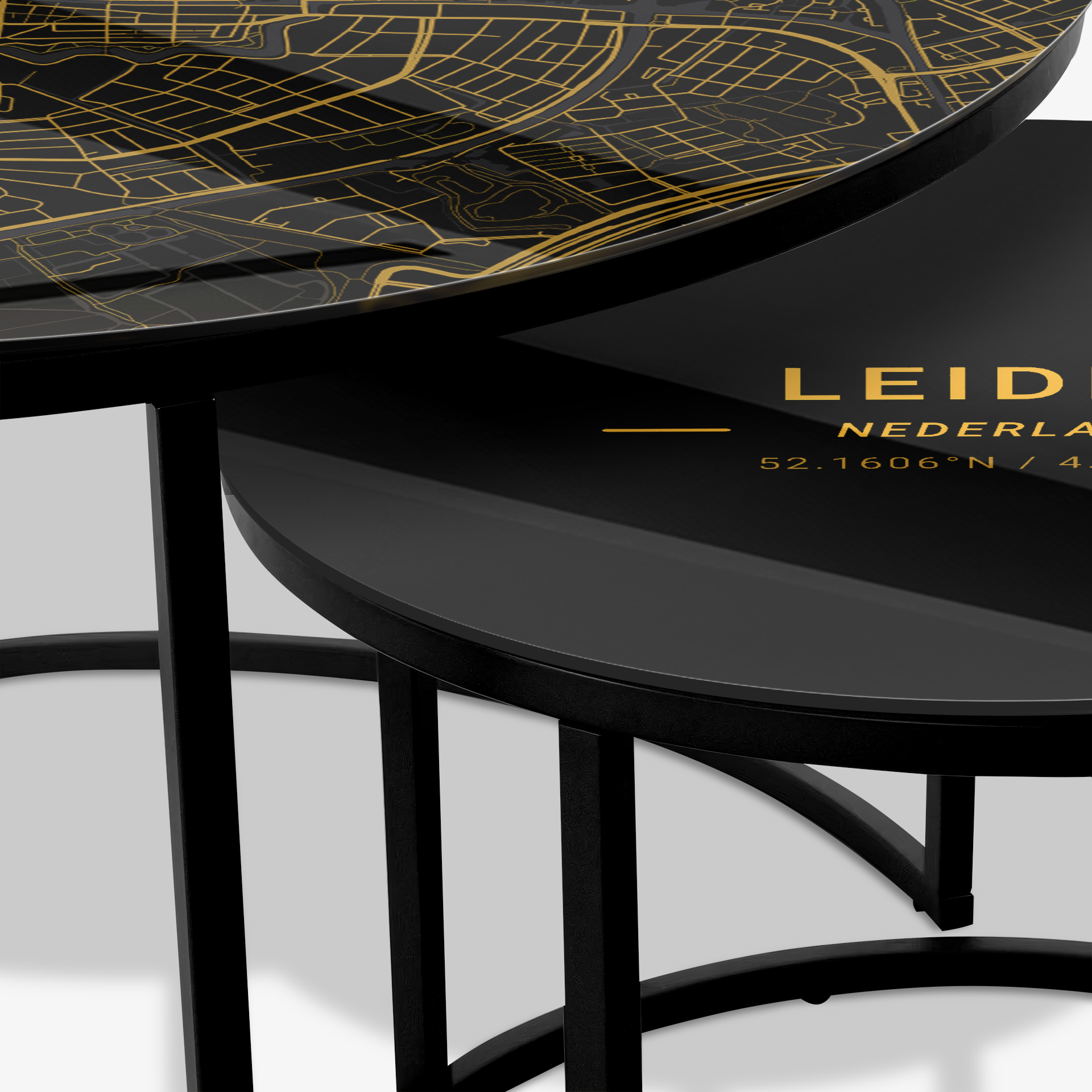 Mesa de centro Negro - Leiden Gold