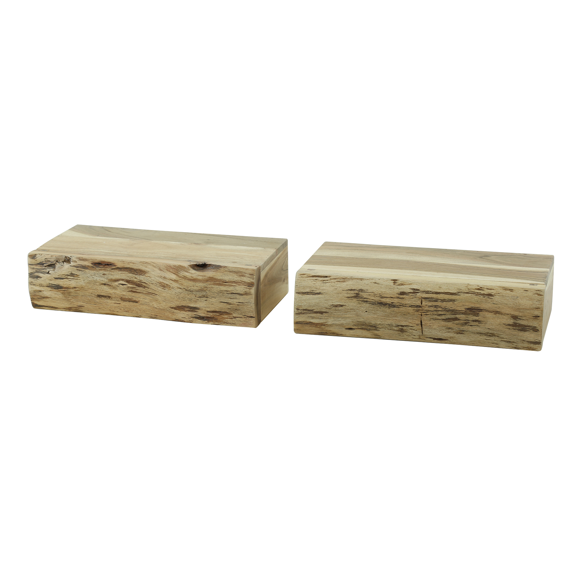 Mesita de noche Tree L 1 cajón - juego de 2 - Acacia maciza