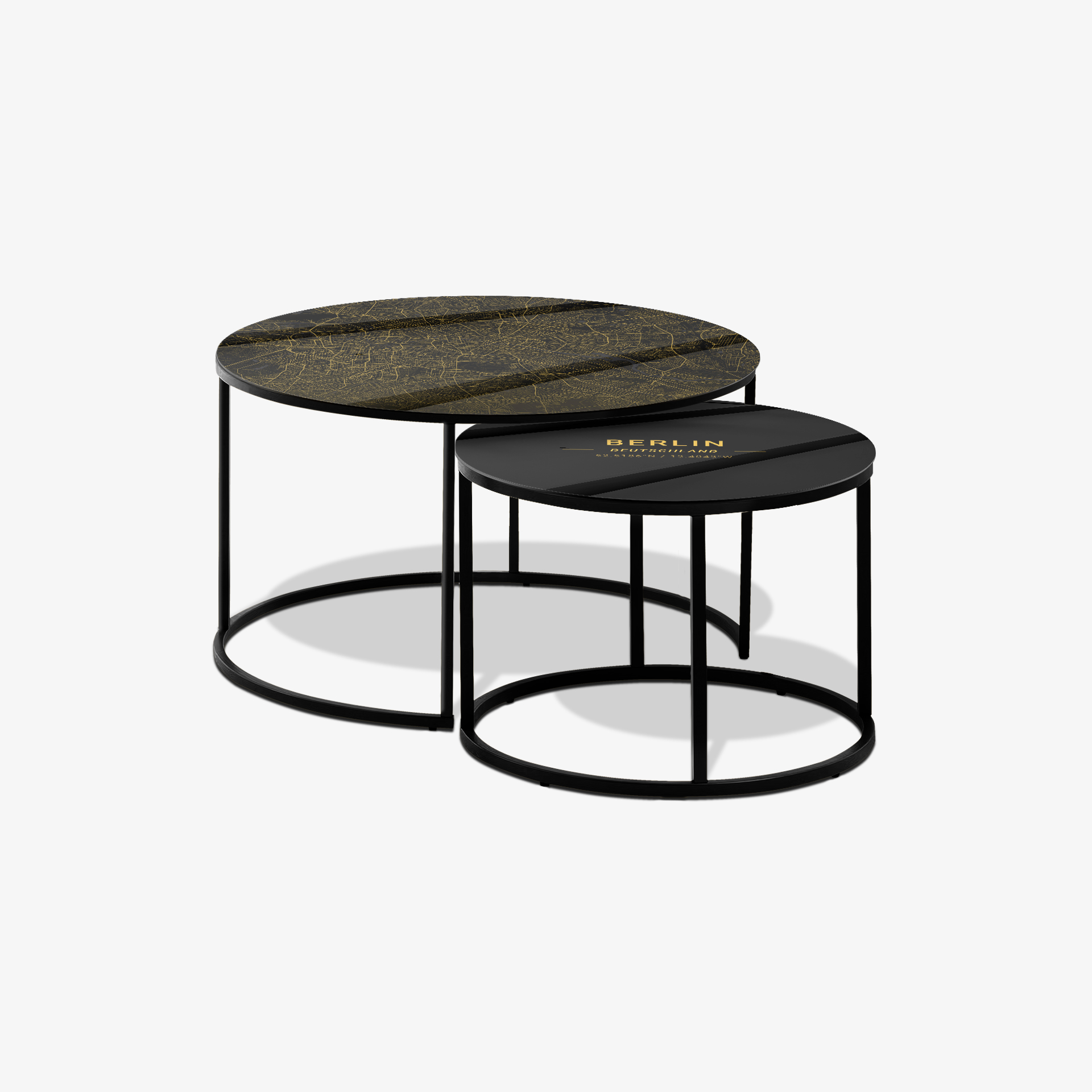 Mesa de centro Negro - Berlin Gold