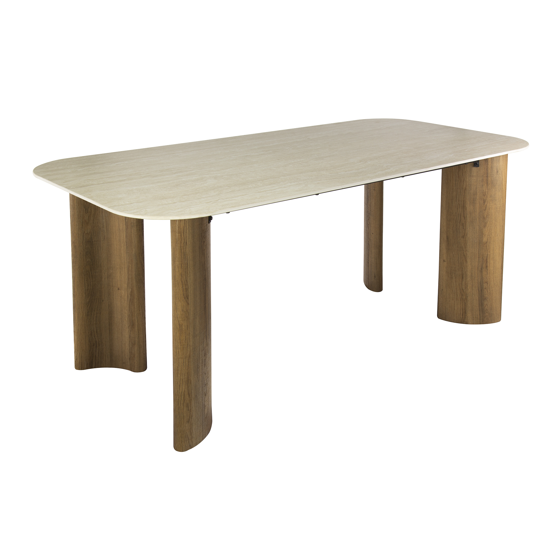 Mesa de comedor Romano Curvo 180 cm - Cerámica travertino