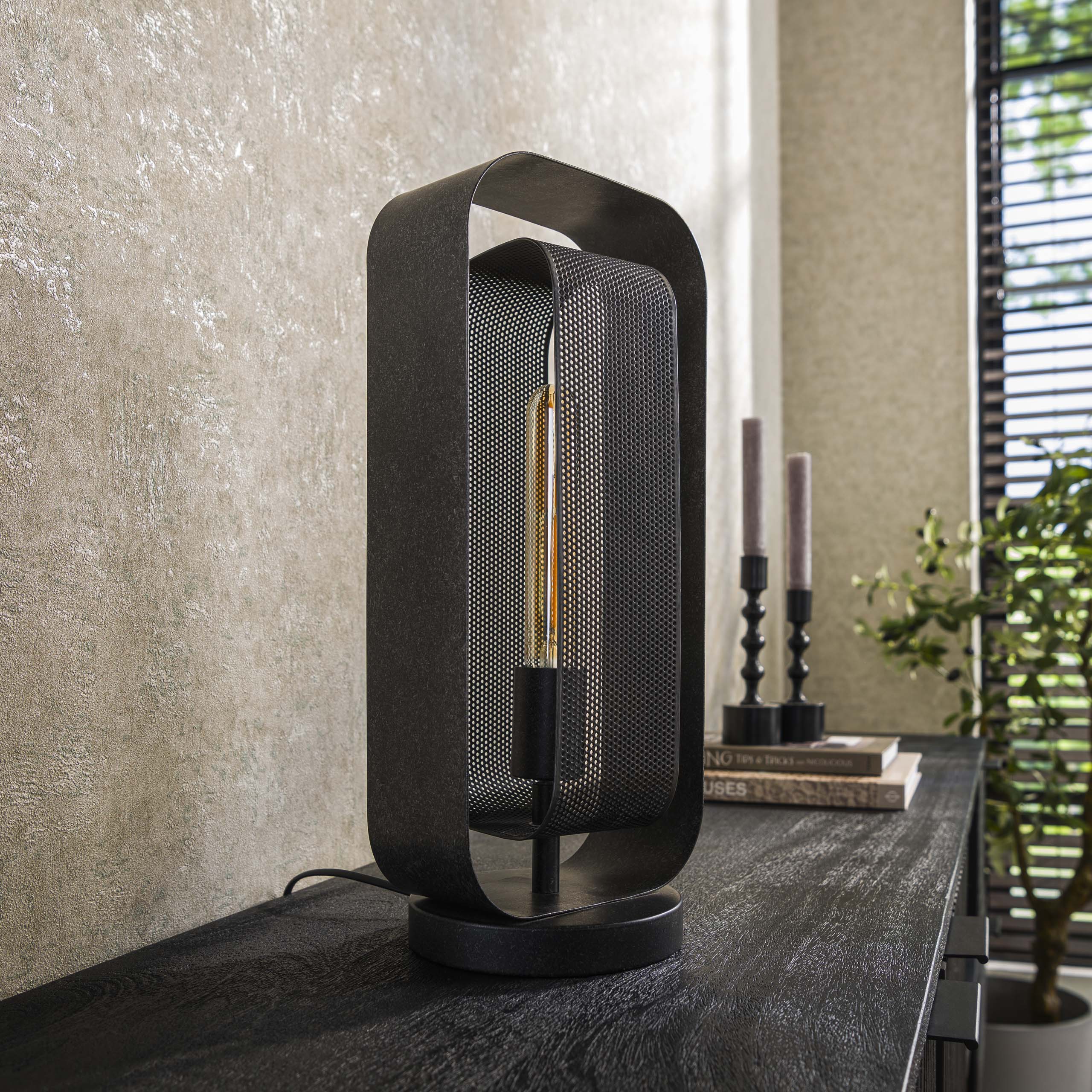 Table lamp 1L mesh rotate / Artic black