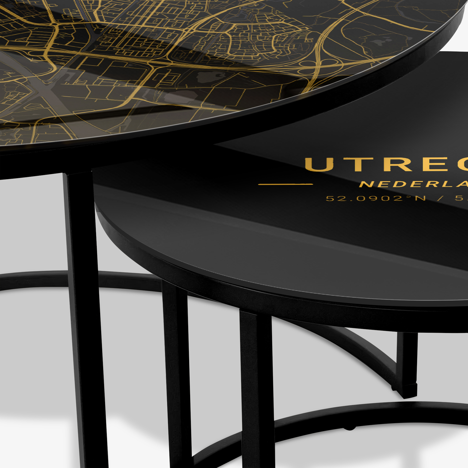 Mesa de centro Negro - Utrecht Gold
