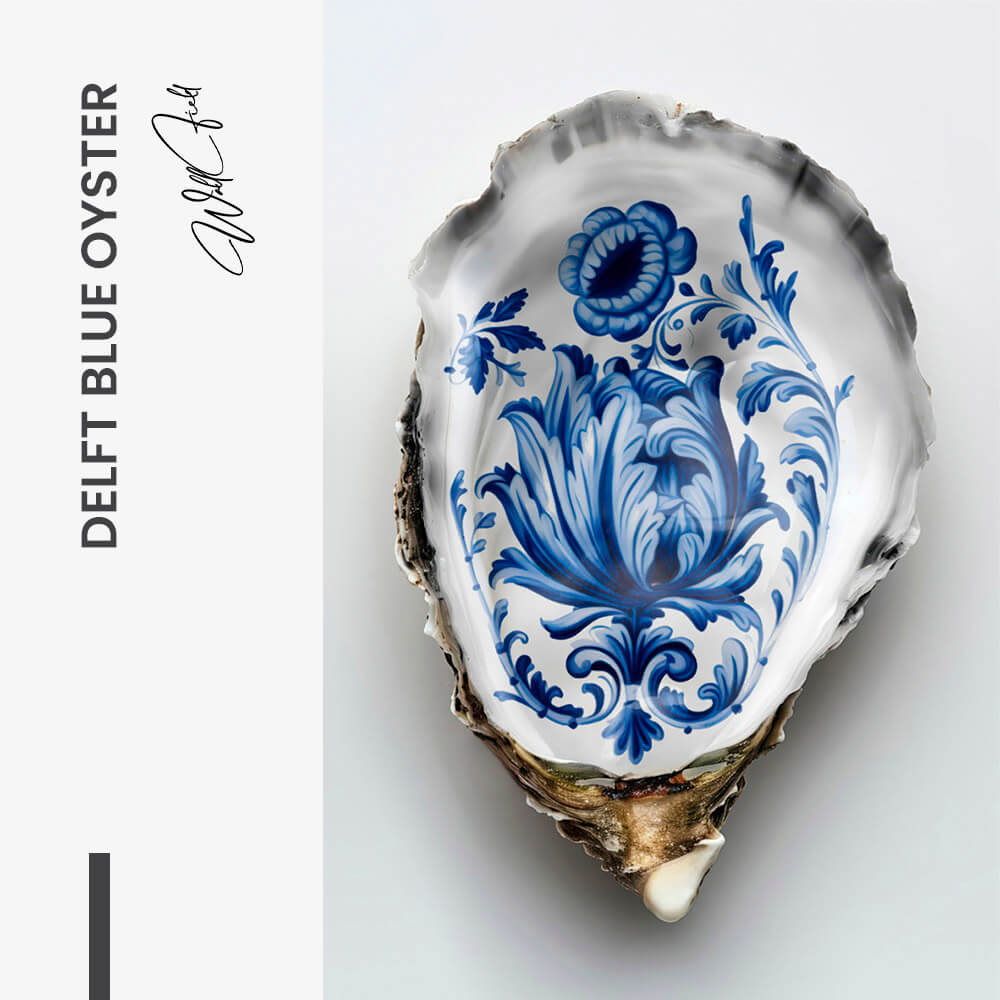 Delft Blue Oyster – Glass