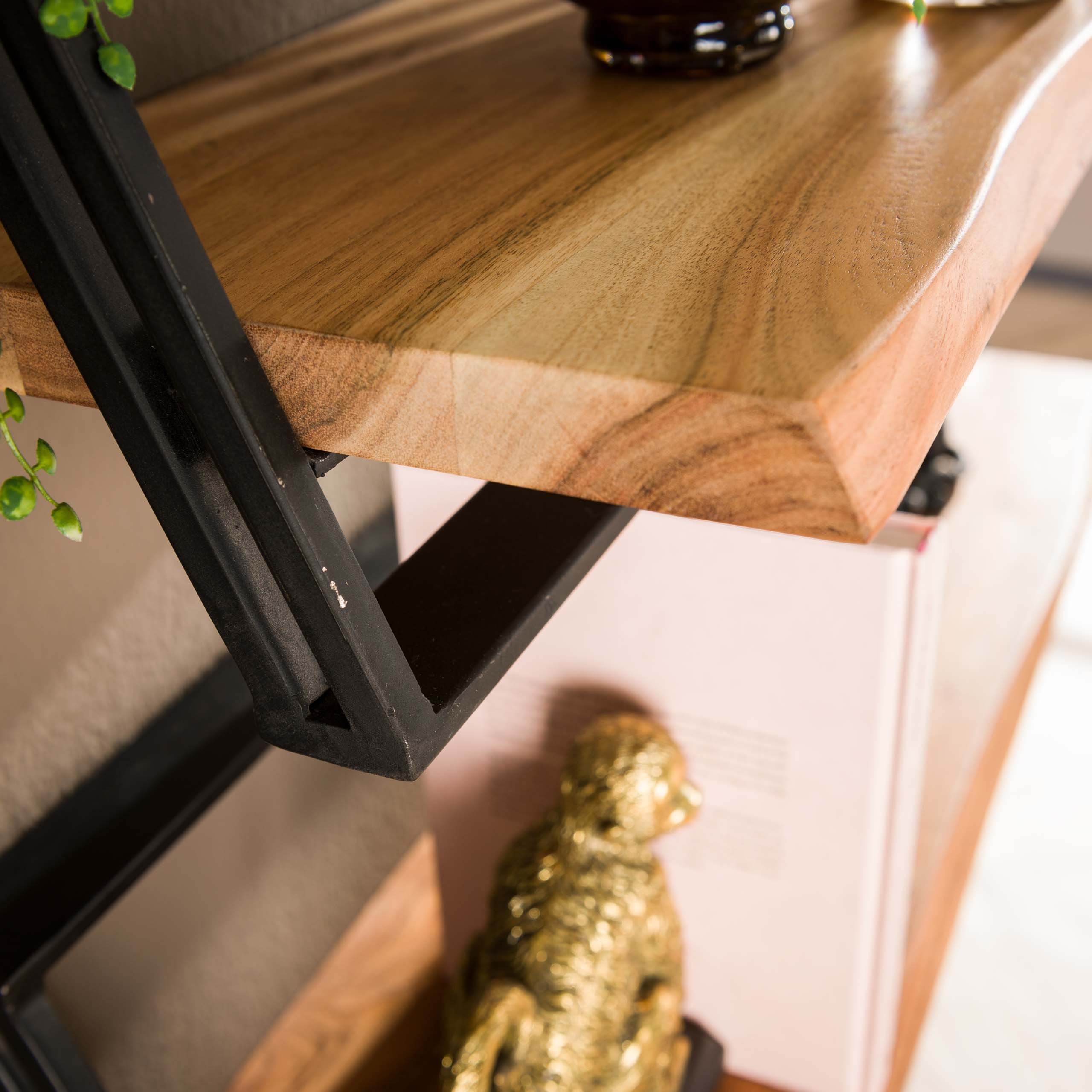 Wall shelf Lean set of 3 - Solid acacia