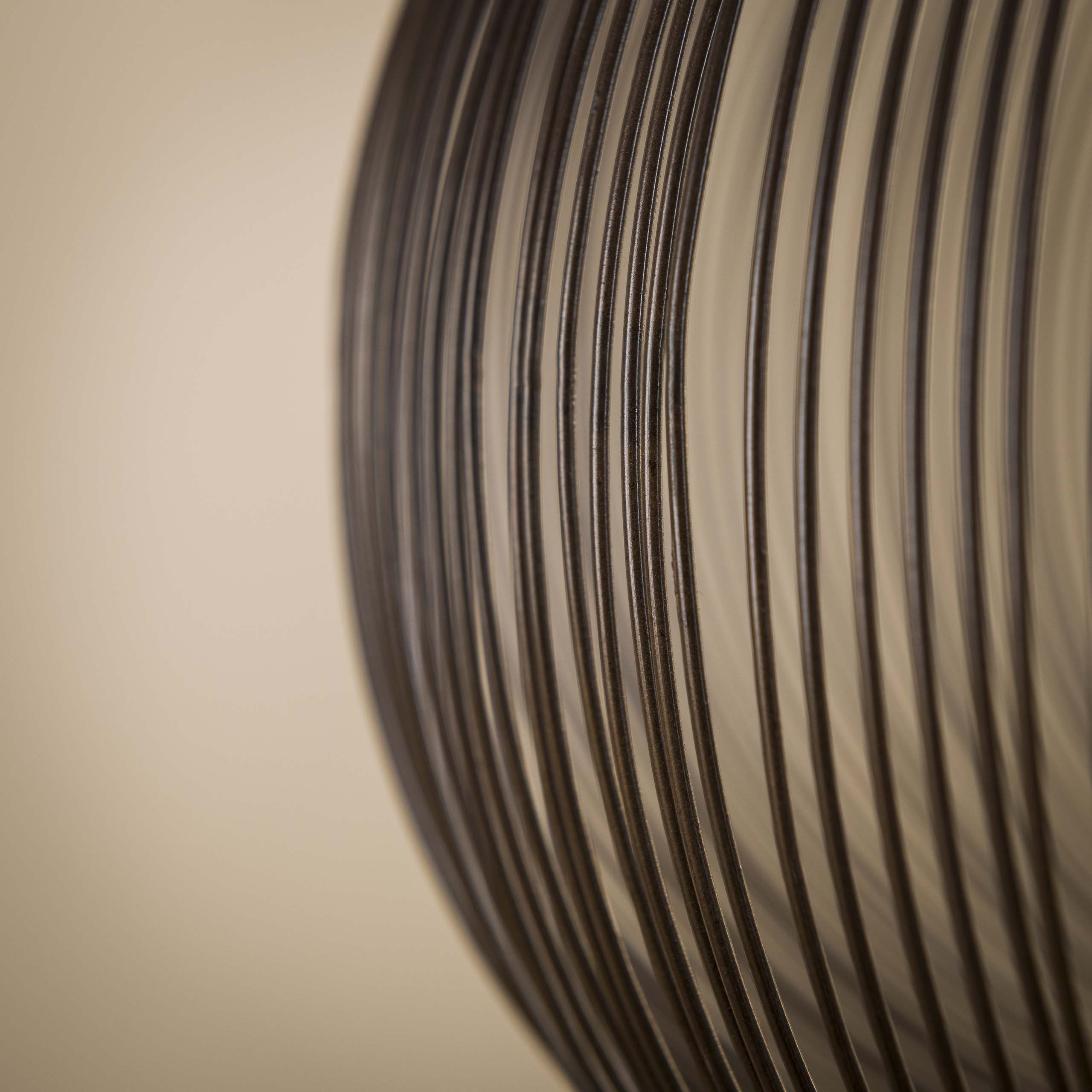 Hanging lamp Ø70 copper twist / Black nickel