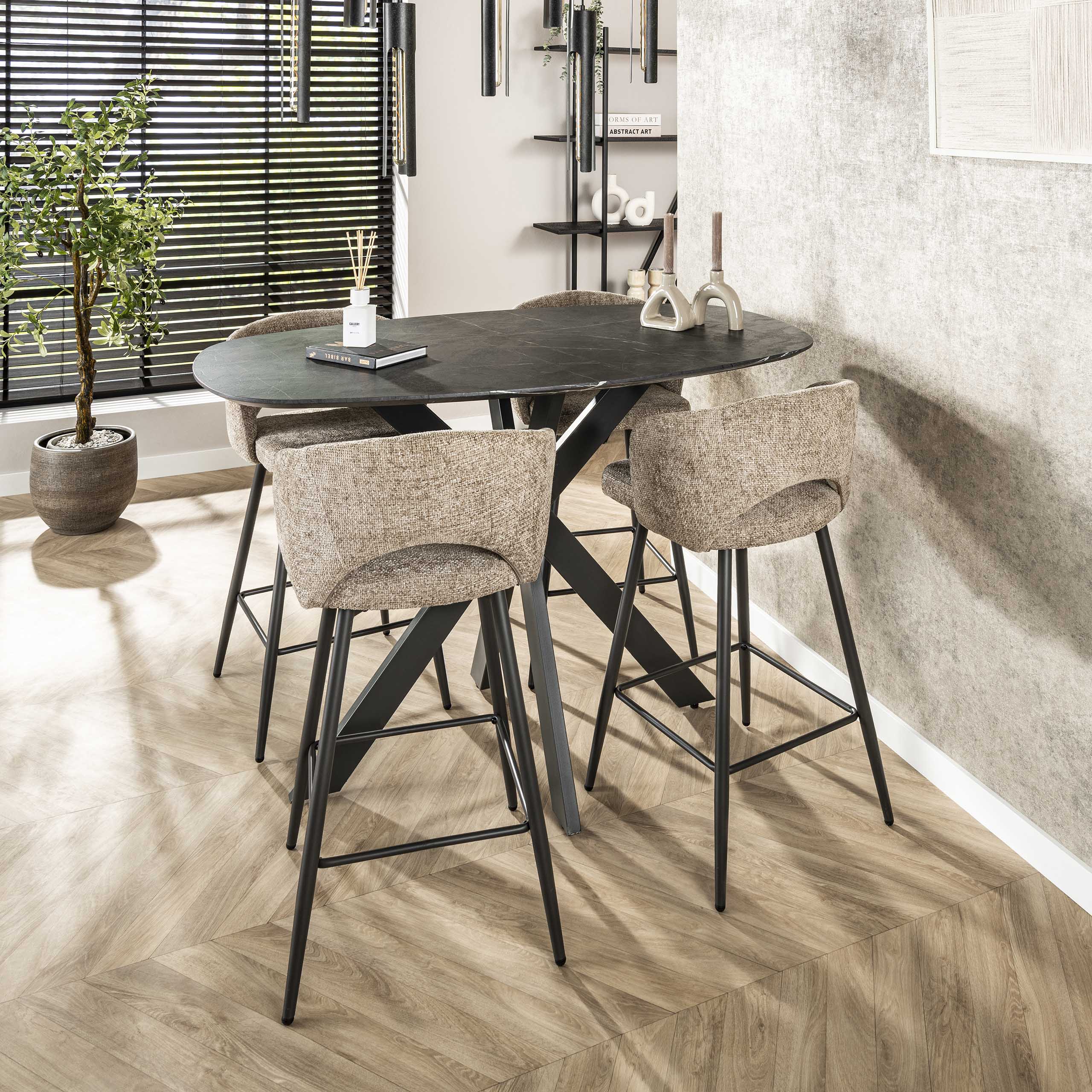 Bar stool Salon - packed per 2 - Cargo sand