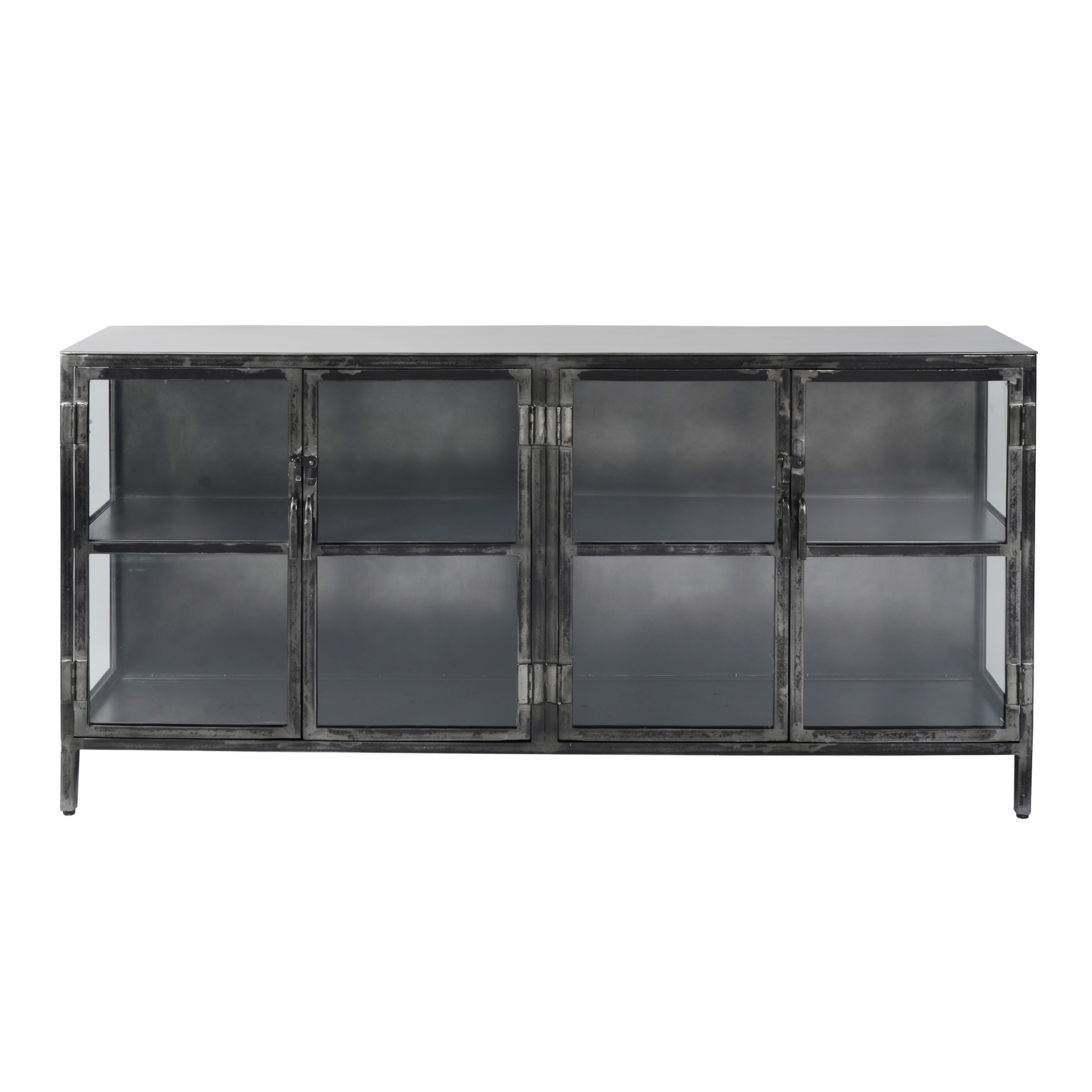 Sideboard Rift metal 4 doors / Gun metal