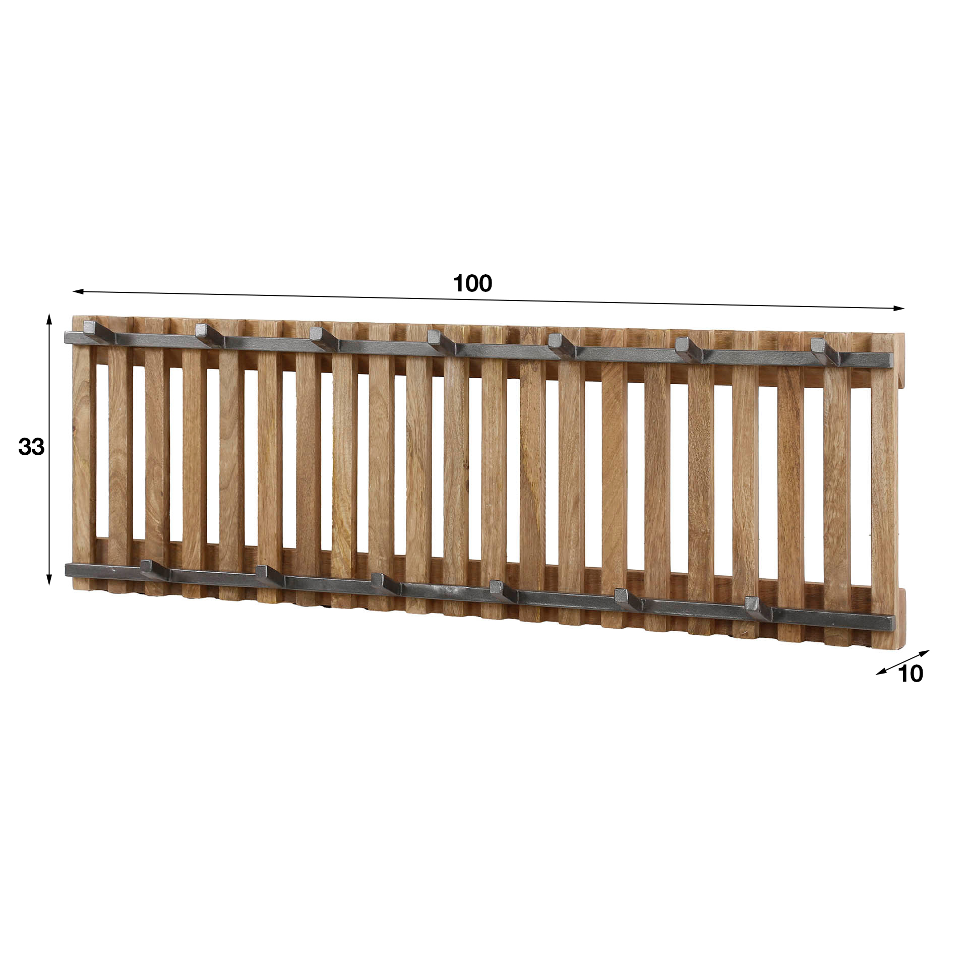 Coat rack tweak 13 hooks wide / Solid mango sand color