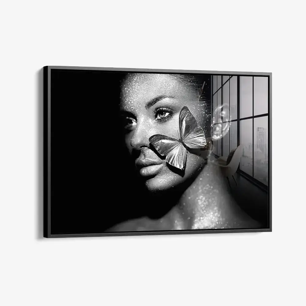 Baklijst - Zwart (Glasschilderij)