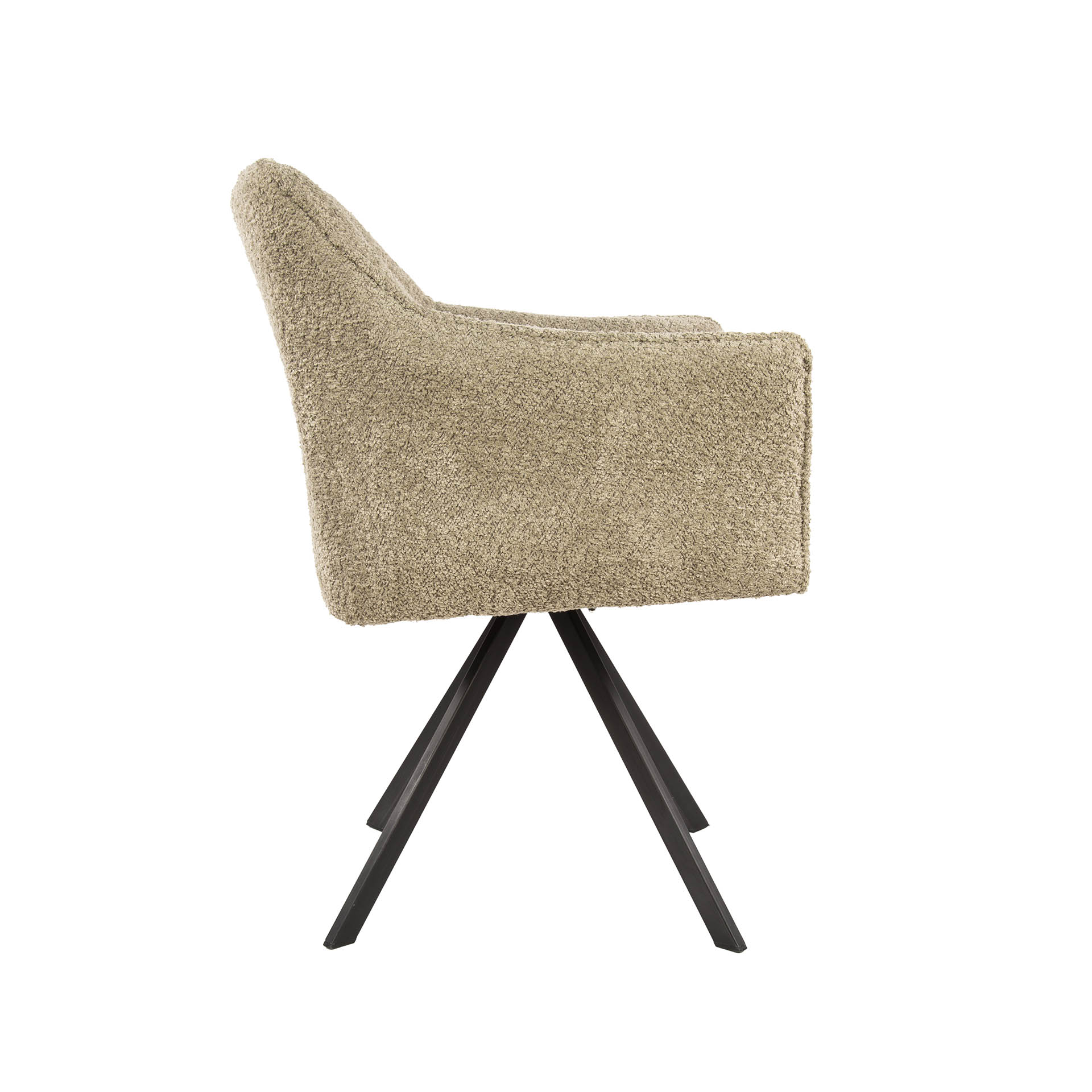 Armchair grid rotatable. VPE2 / Boucle sand color