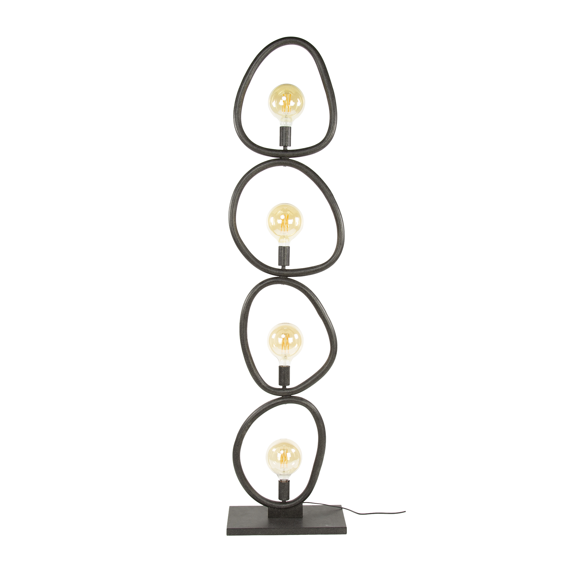 Floor lamp Pebble 4-light - Artic black