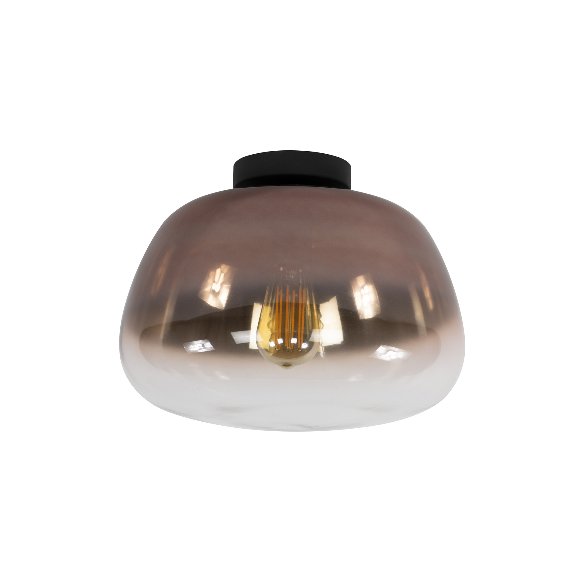 Ceiling lamp Pulse Shaded 1-light - copper glass