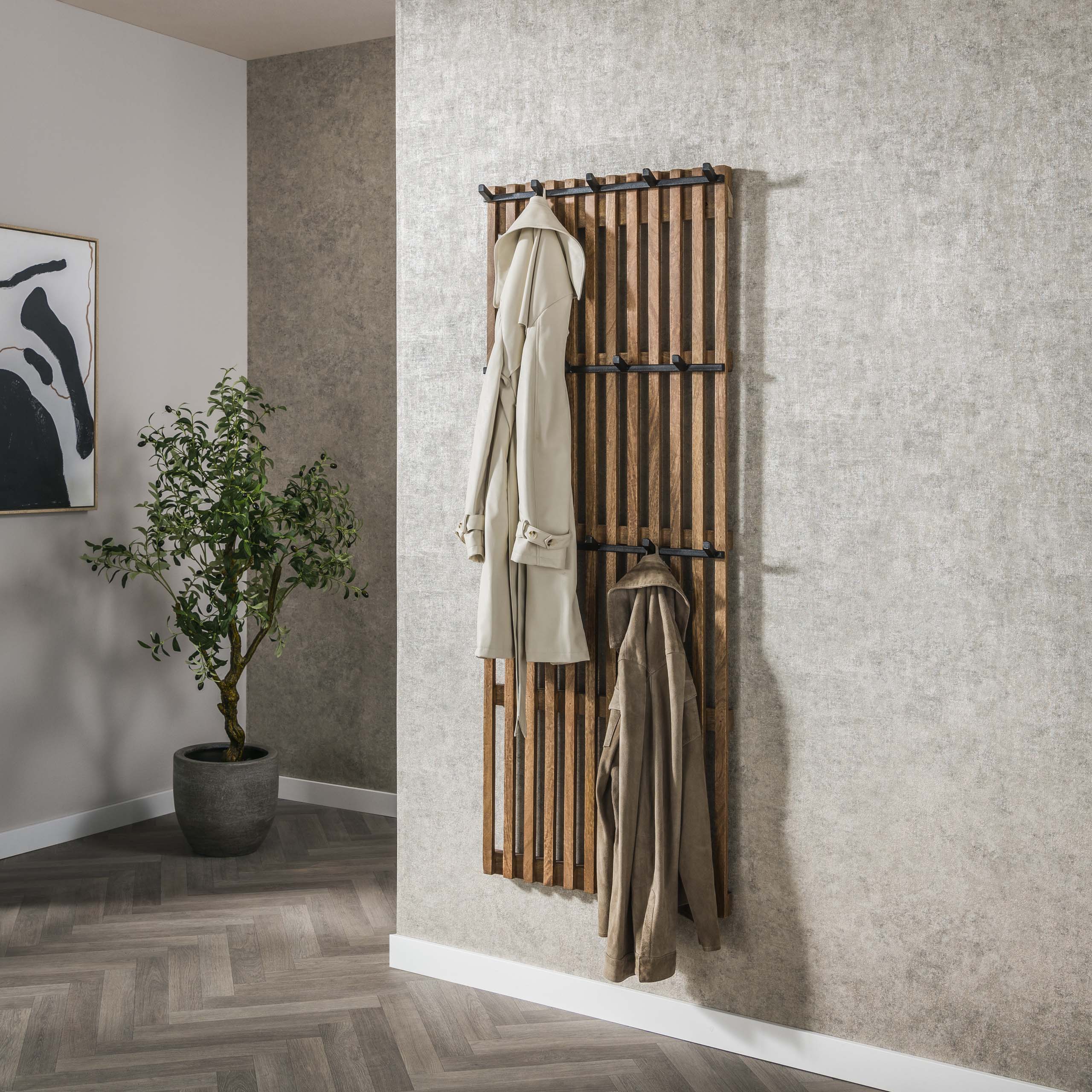 Coat rack 14 hooks tweak / Solid mango sand color