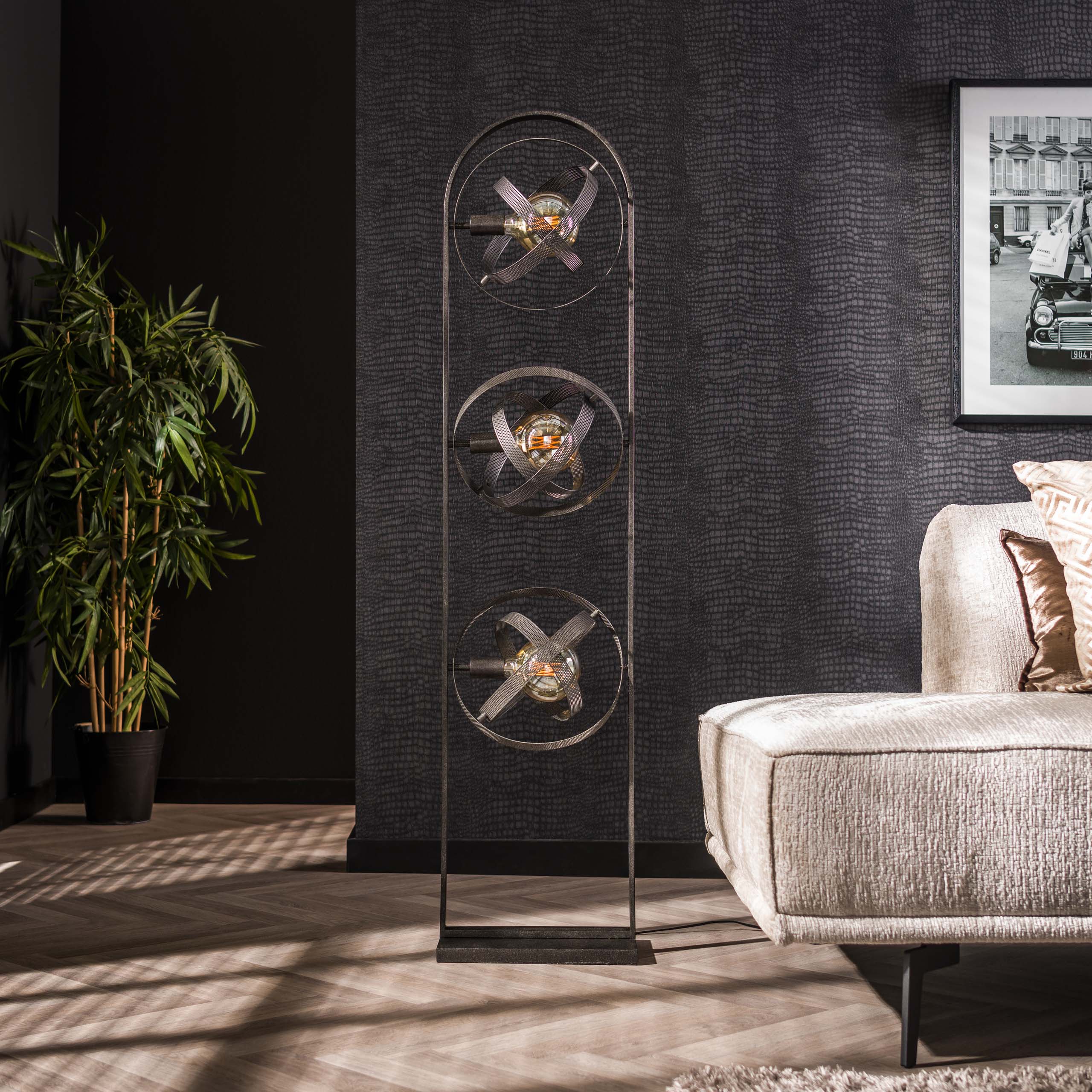 Floor lamp Cosmos 3-light Artic black