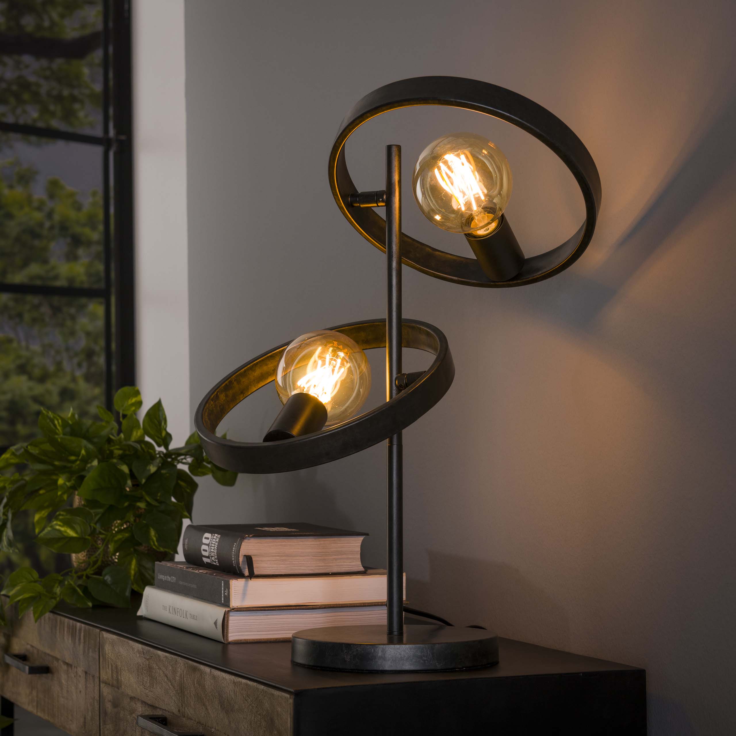 Table lamp 2L hover / Charcoal