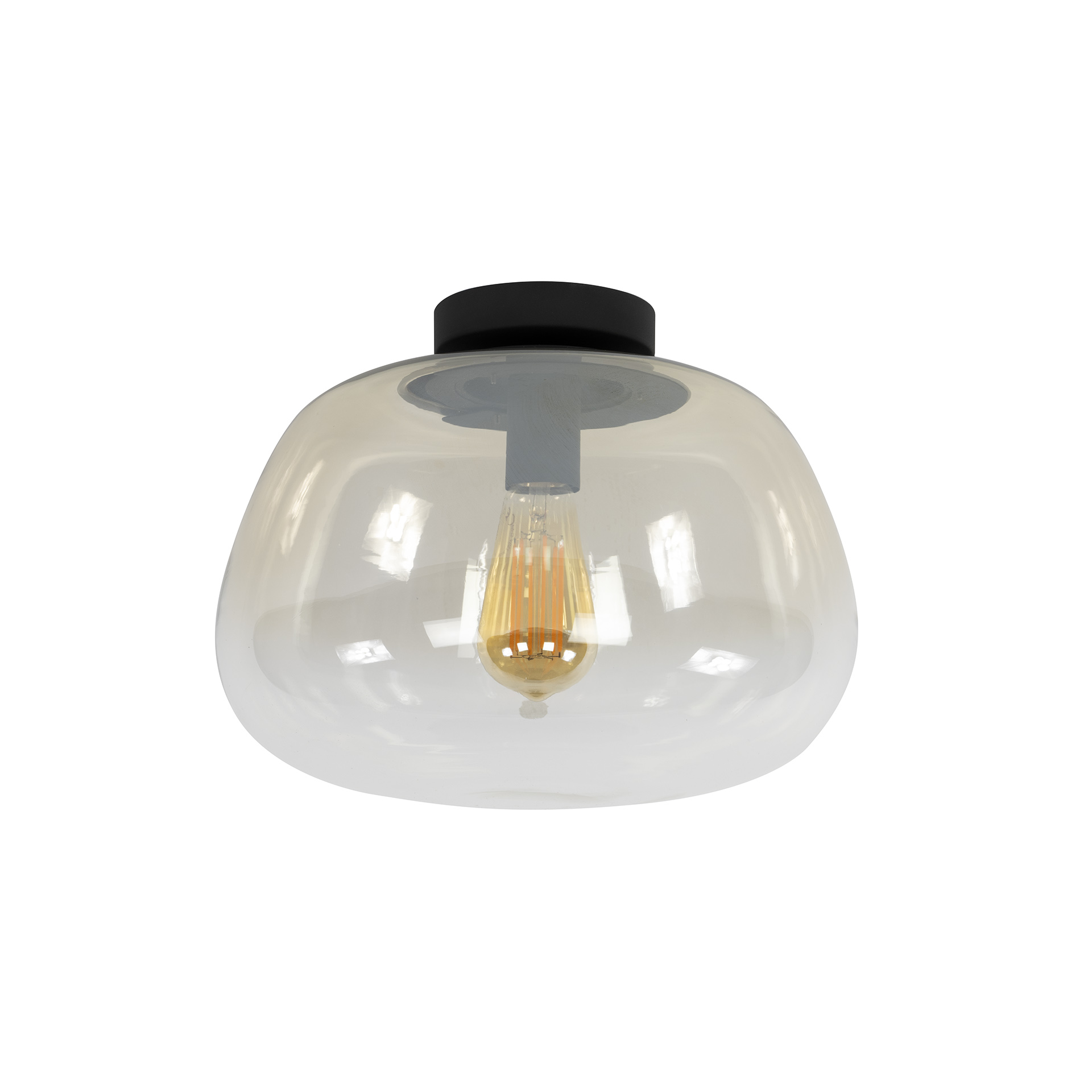 Ceiling lamp Pulse Shaded 1-light - amber glass