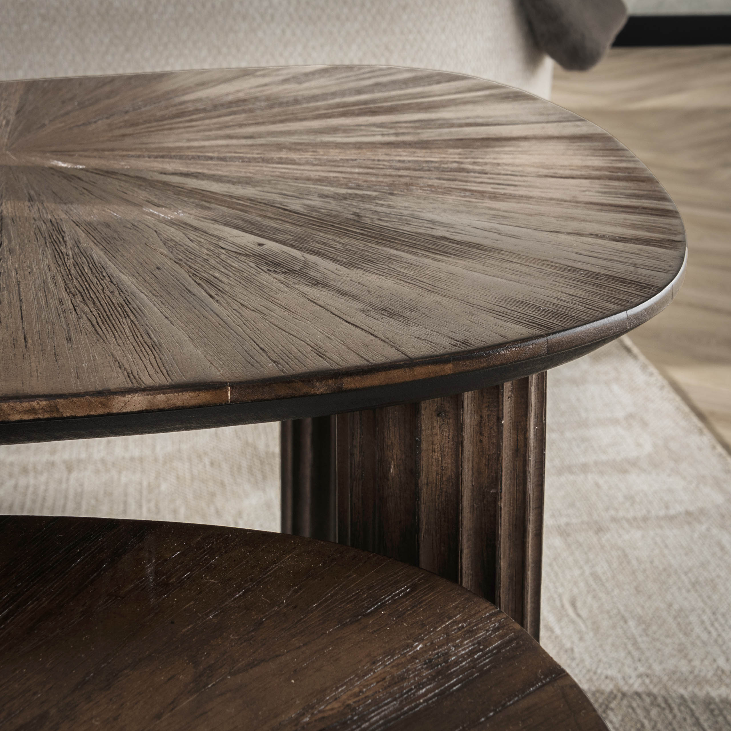 Coffee table Maya teak quadrangular - set of 2
