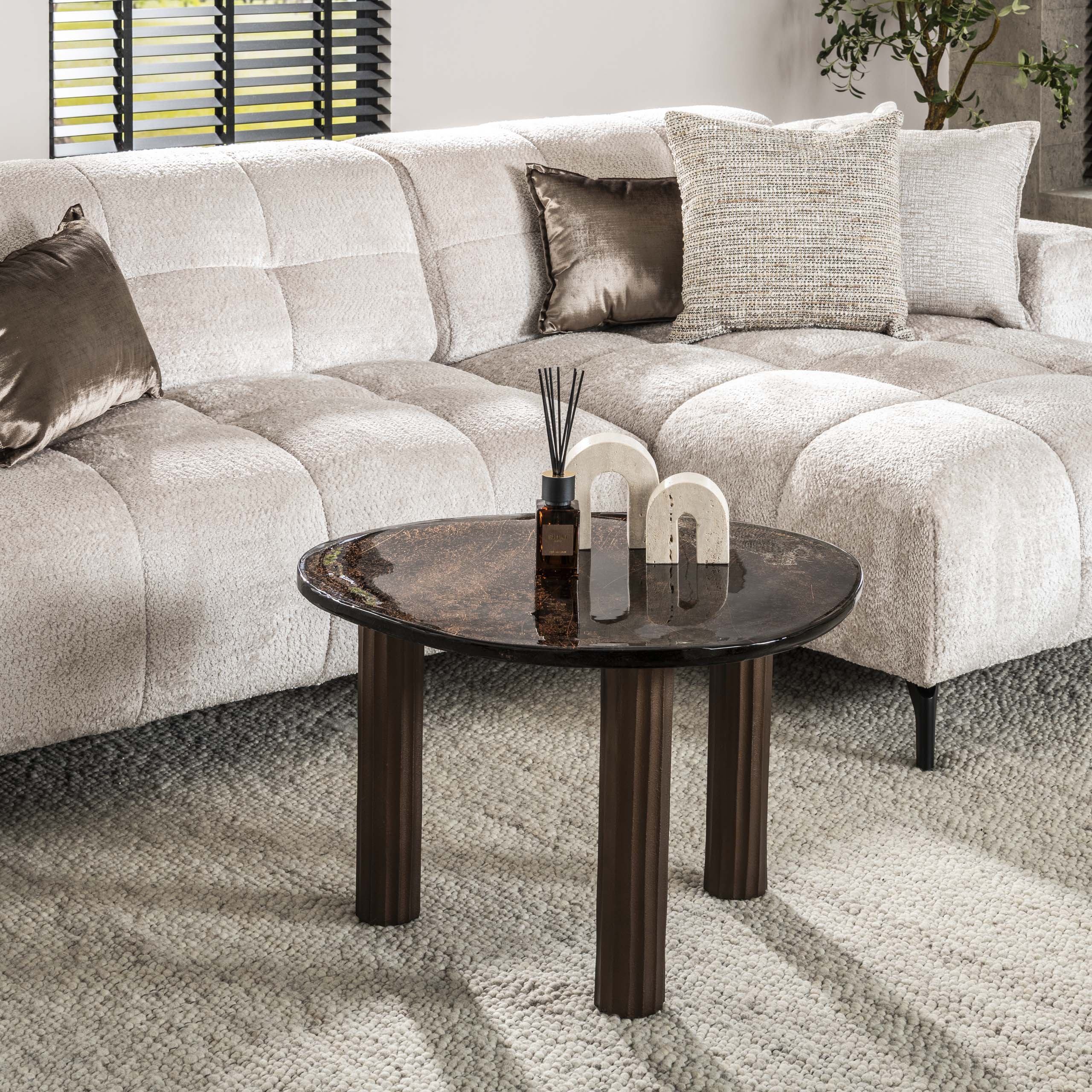 Mesa de centro Eclipse L - Cobre antiguo