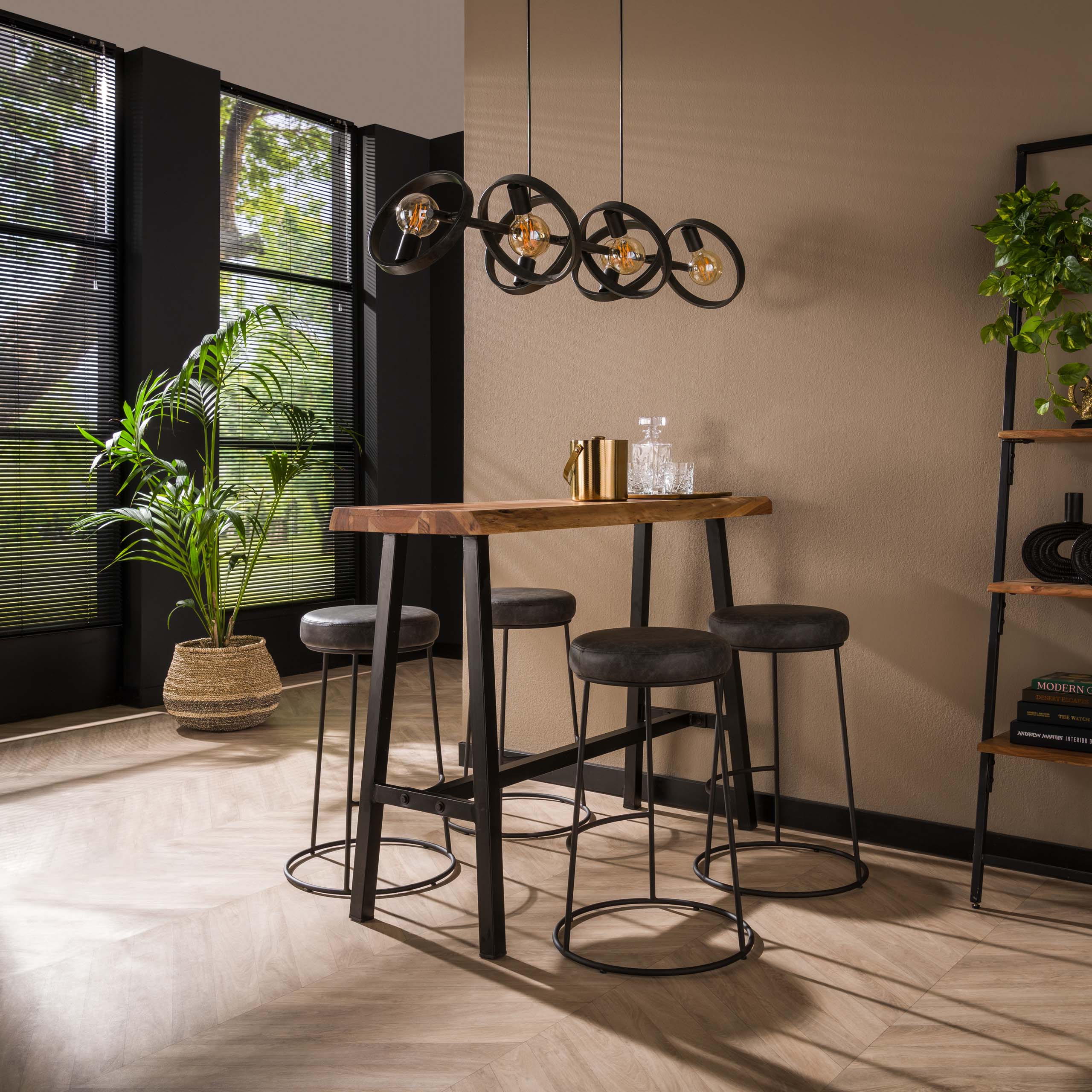 Bar table Live Edge 125 cm - Solid acacia