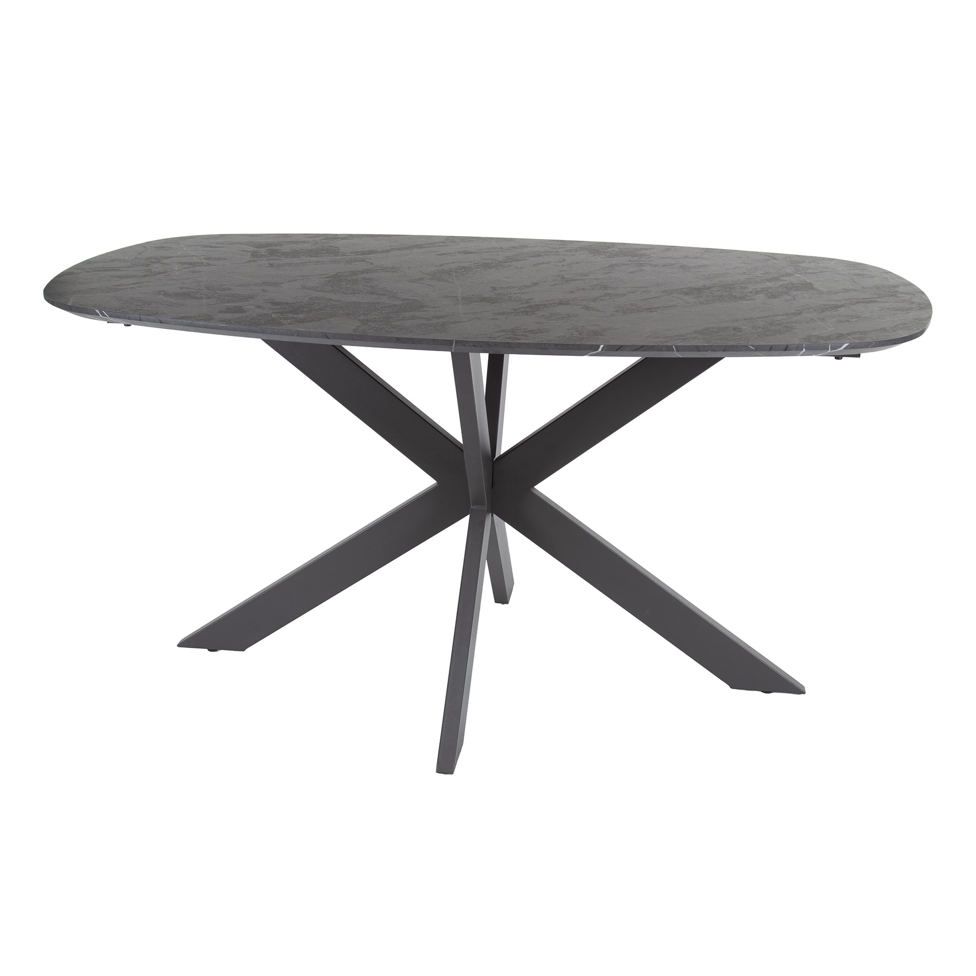 Dining table Onyx Cross Danish oval 150 cm - Graphite
