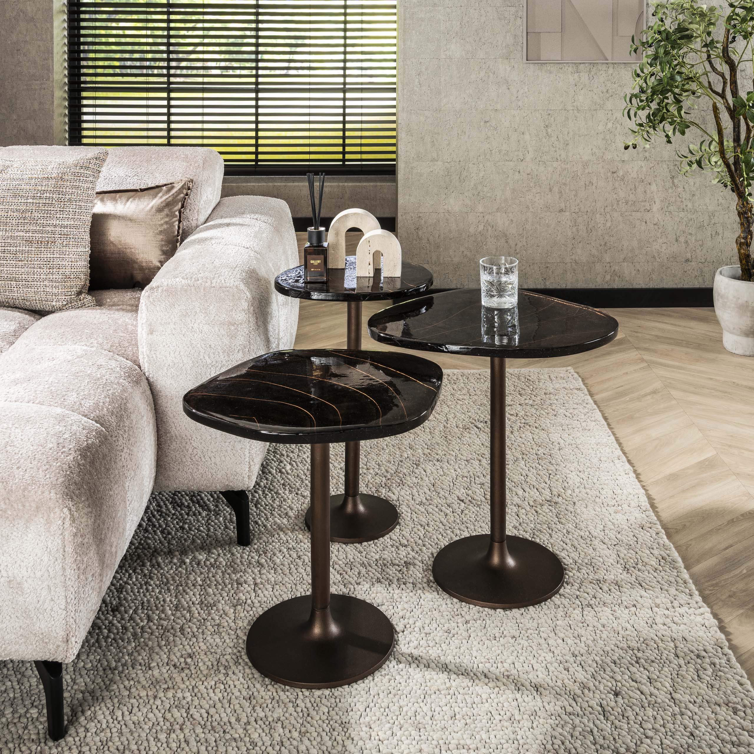 Side table Eclipse high - Antique copper