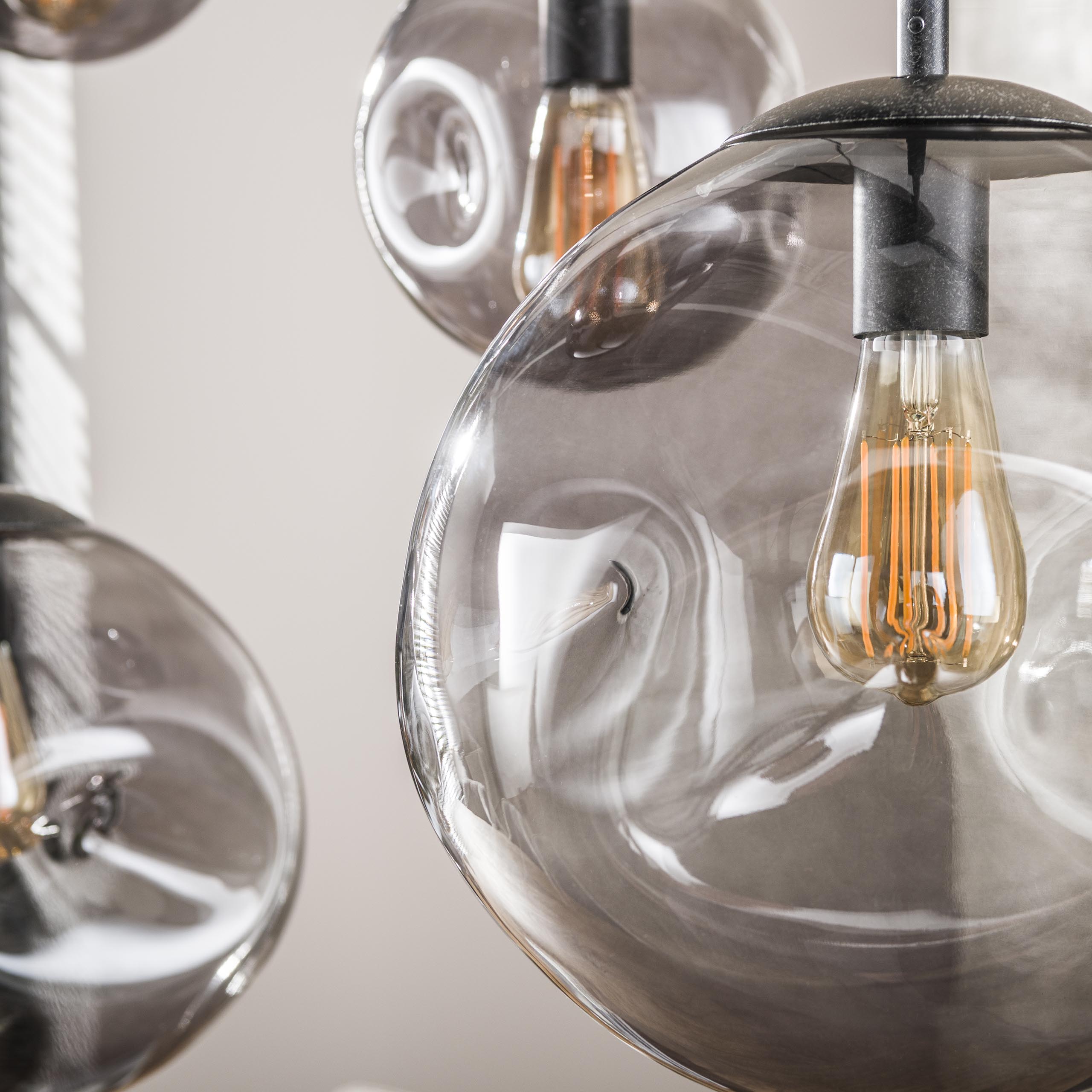 Hanging lamp Stellar Black 6-light - Artic black