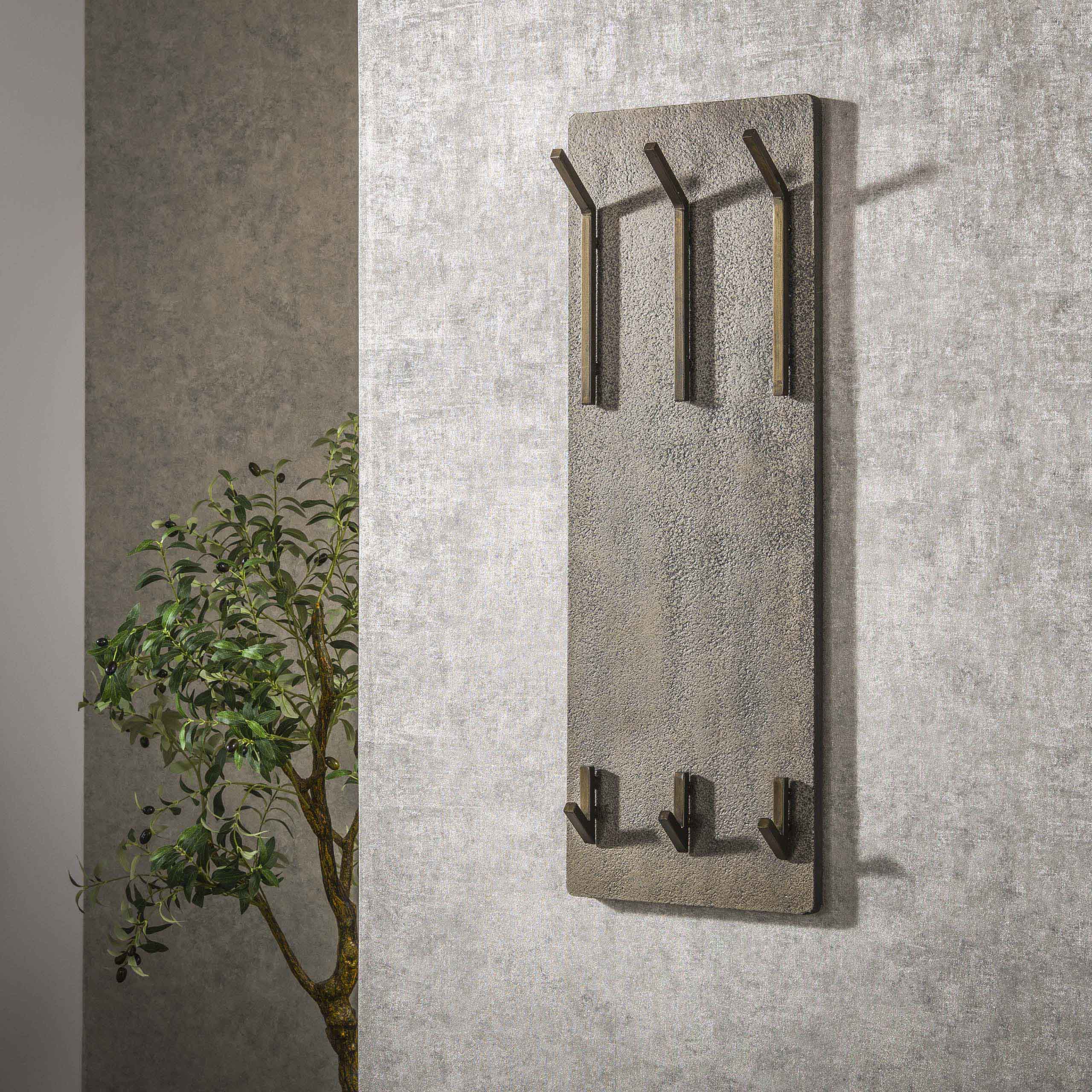 Coat rack Ferro 2x3 hooks high / Bronze antique