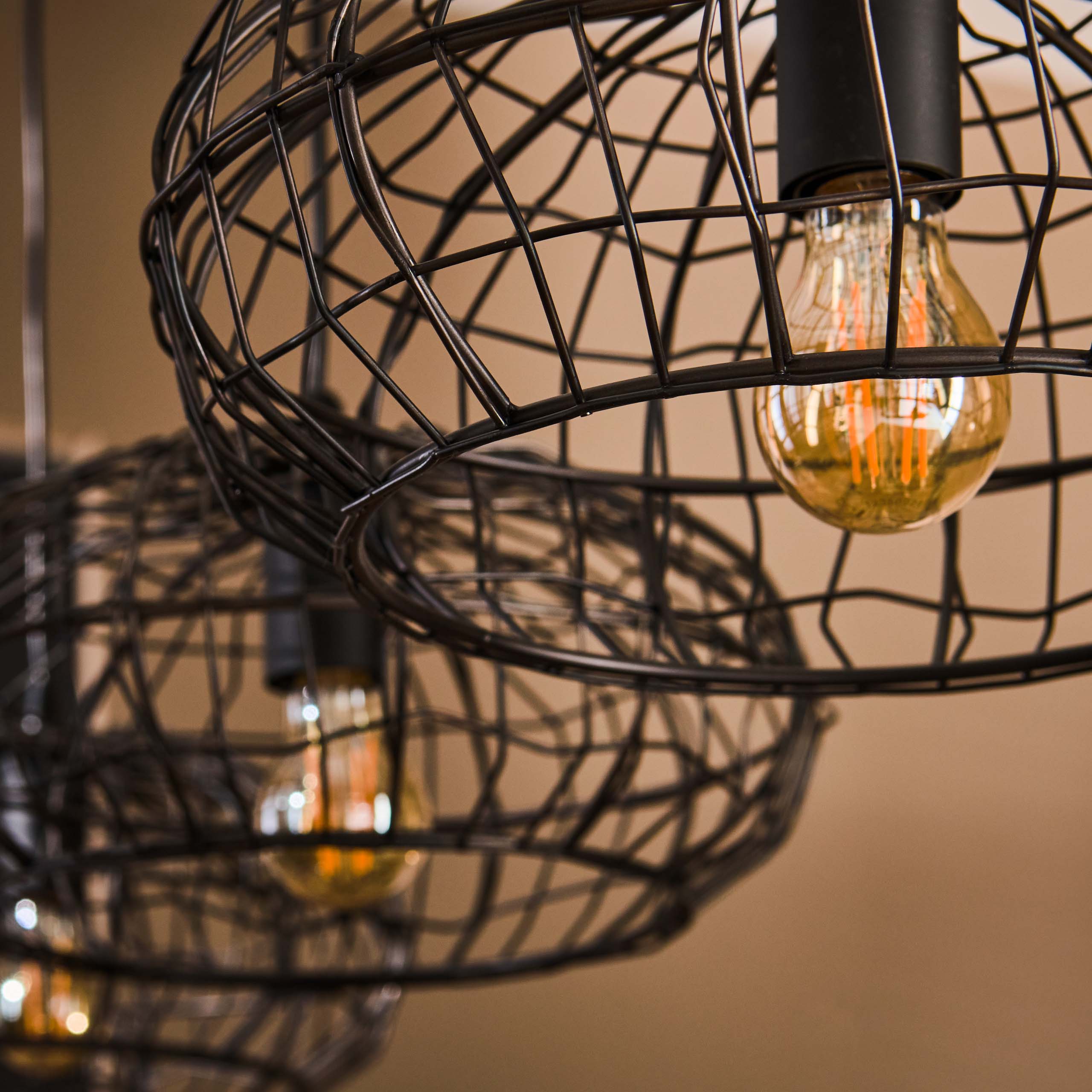 Lámpara colgante 4L connect XL / Negro marrón