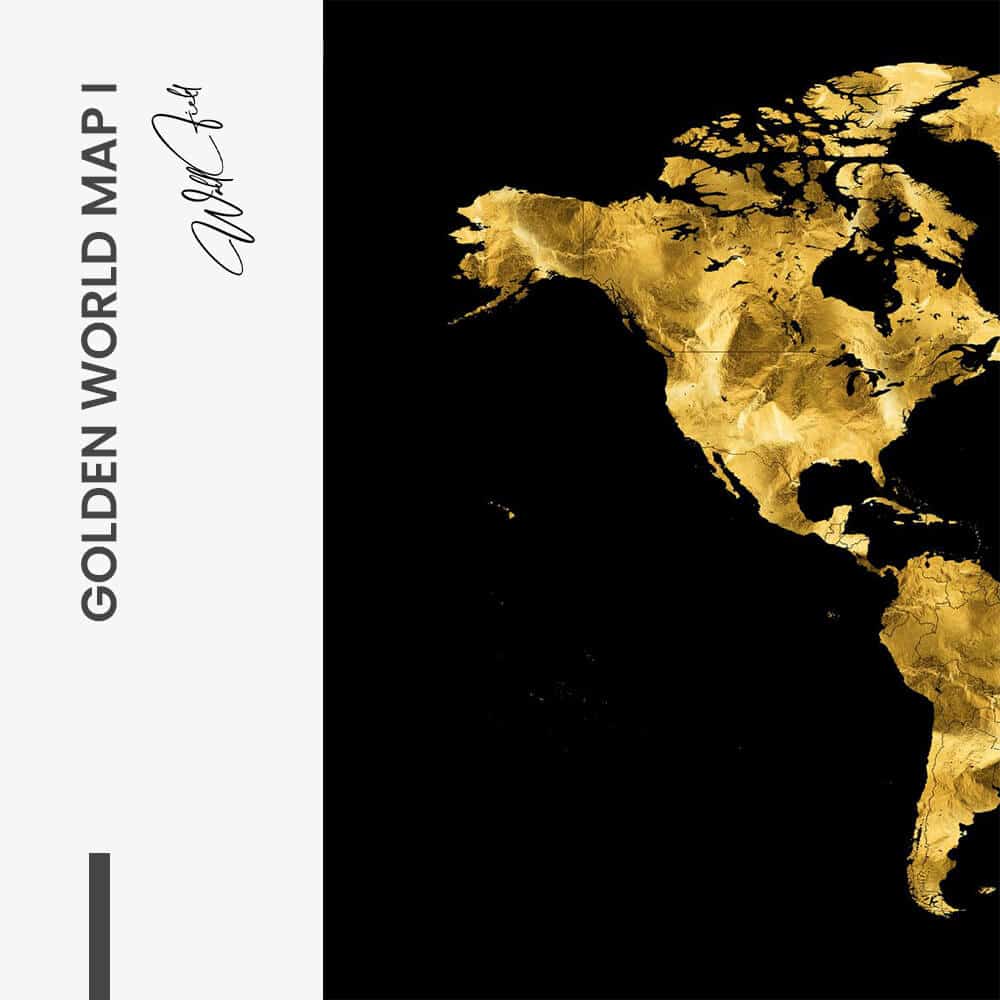 Bundle: "Golden World Map" (3x) – Vidrio