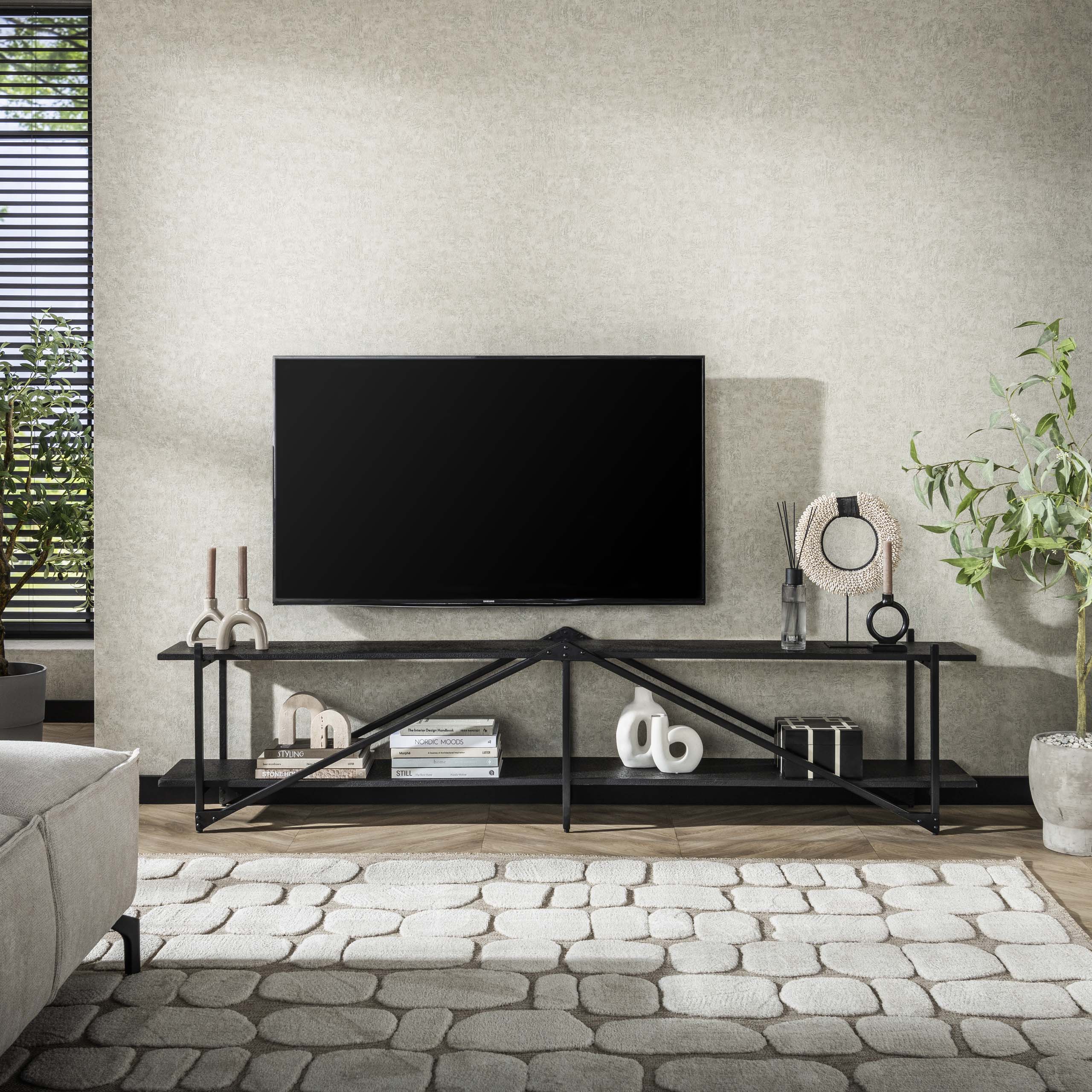TV cabinet Piega 220 cm - Gray