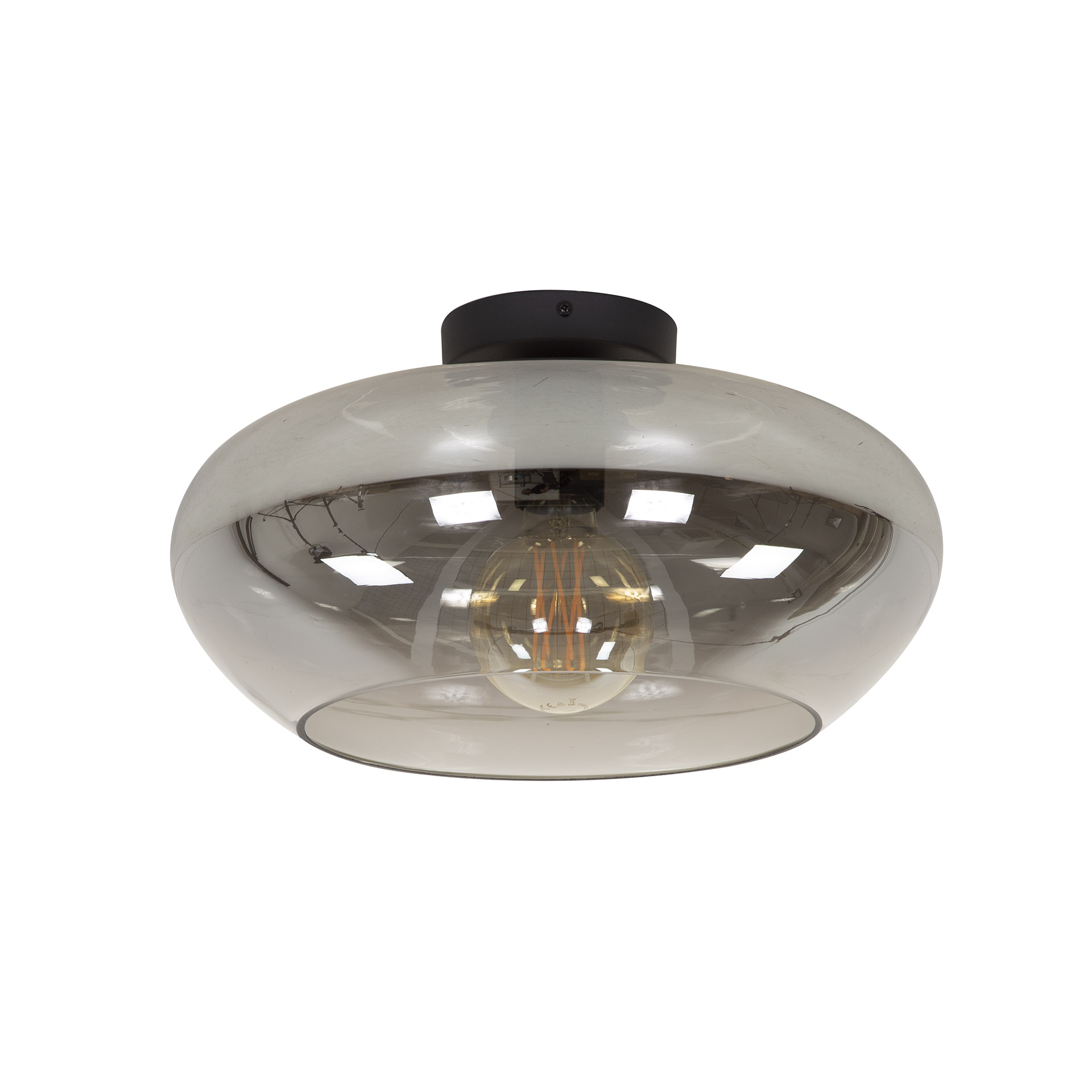 Ceiling lamp elevate glass / Smoke gray glass