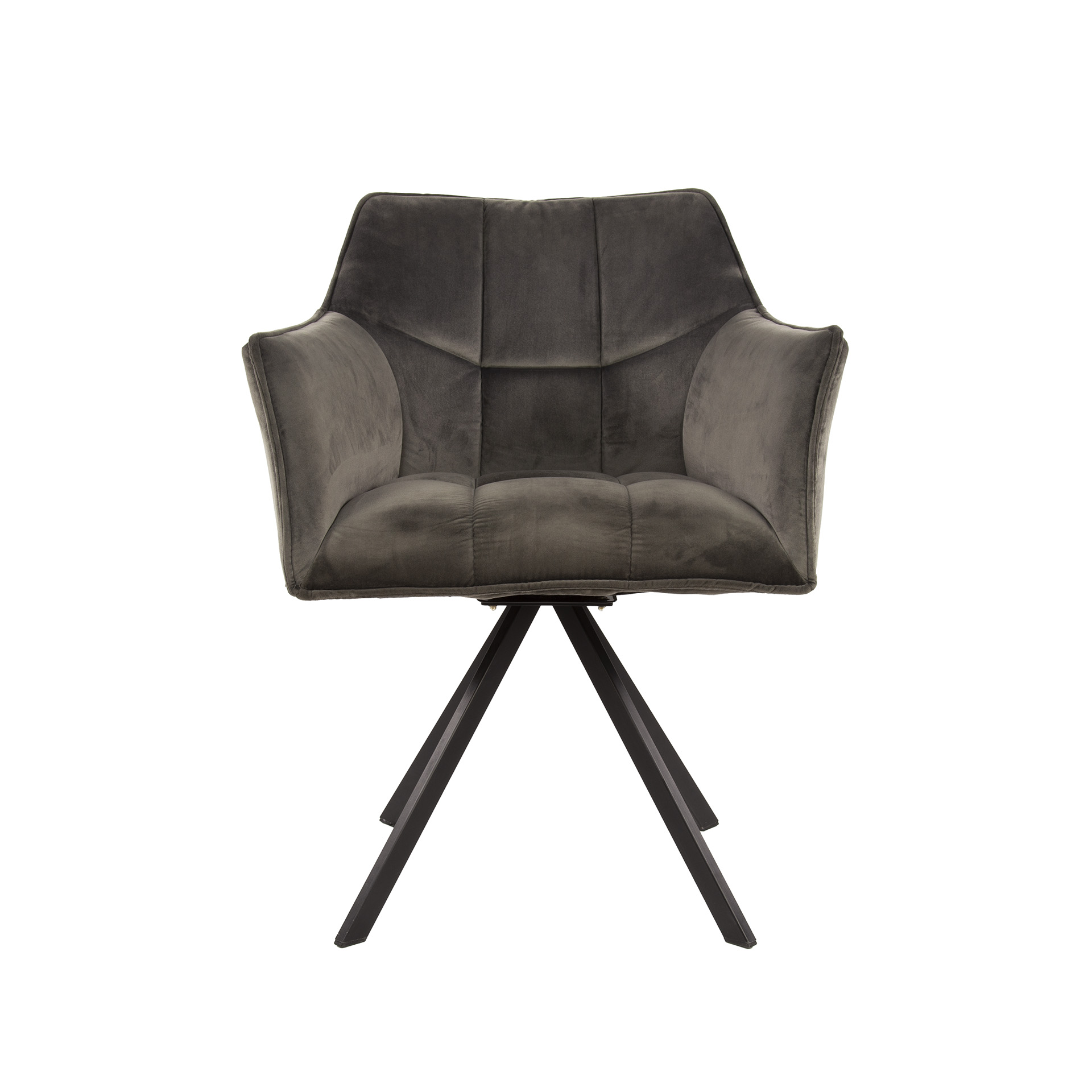 Armchair grid rotatable. VPE2 / Anthracite velvet
