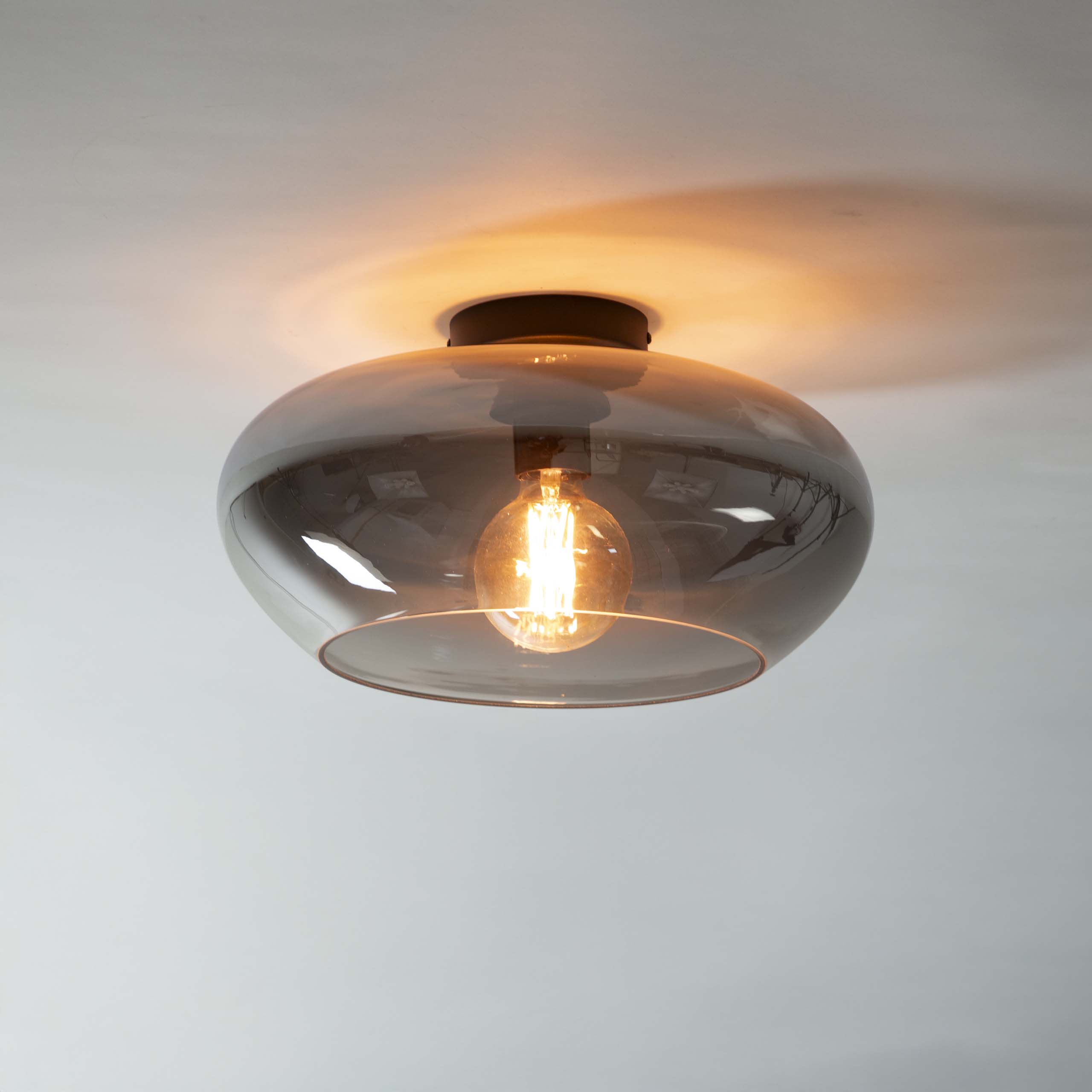 Ceiling lamp elevate glass / Smoke gray glass