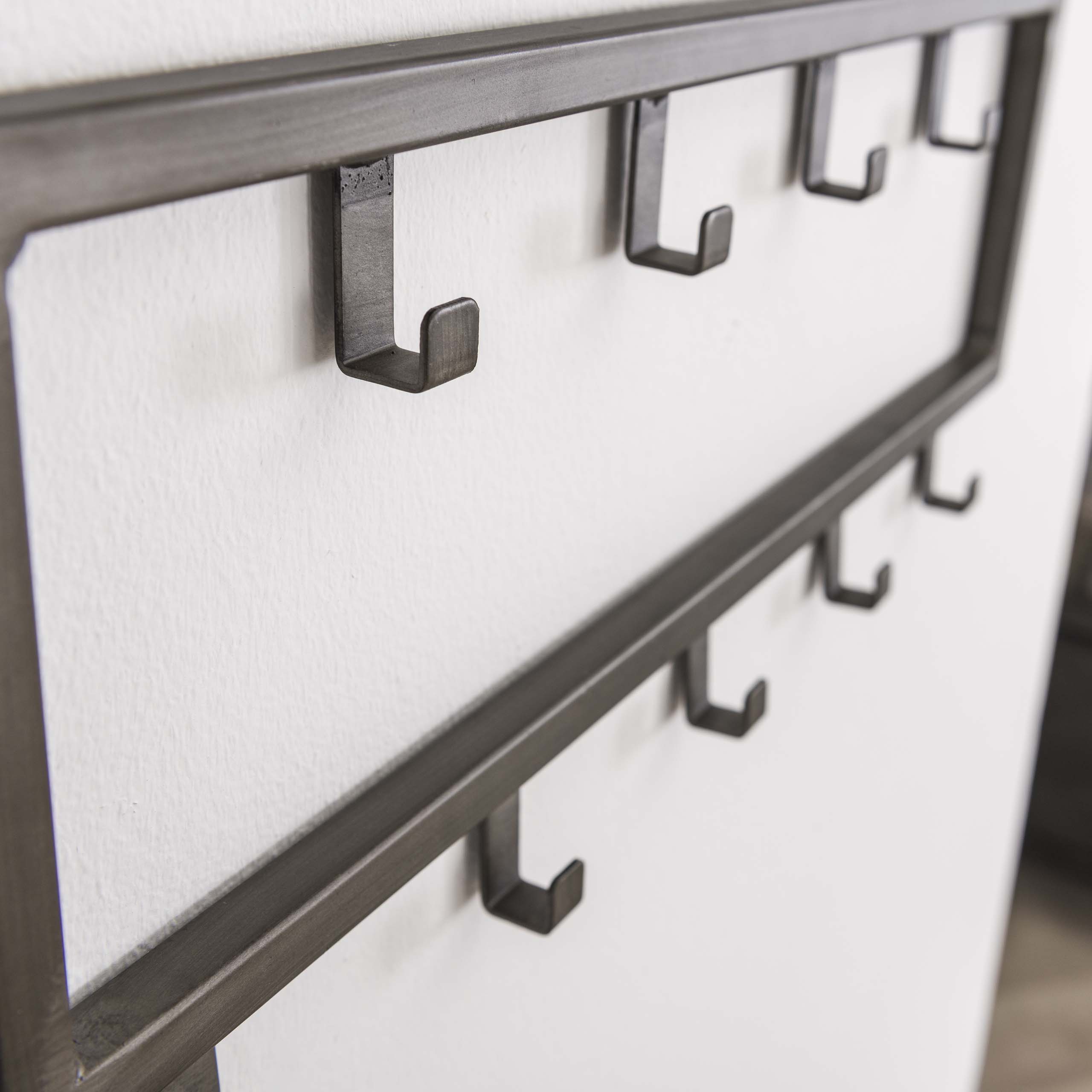 Coat rack Steel square (9 hooks)