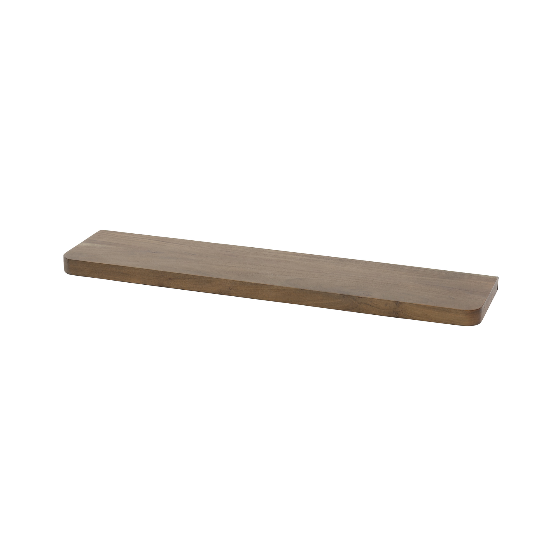 Wall shelf Carve 90 cm - Solid acacia brown