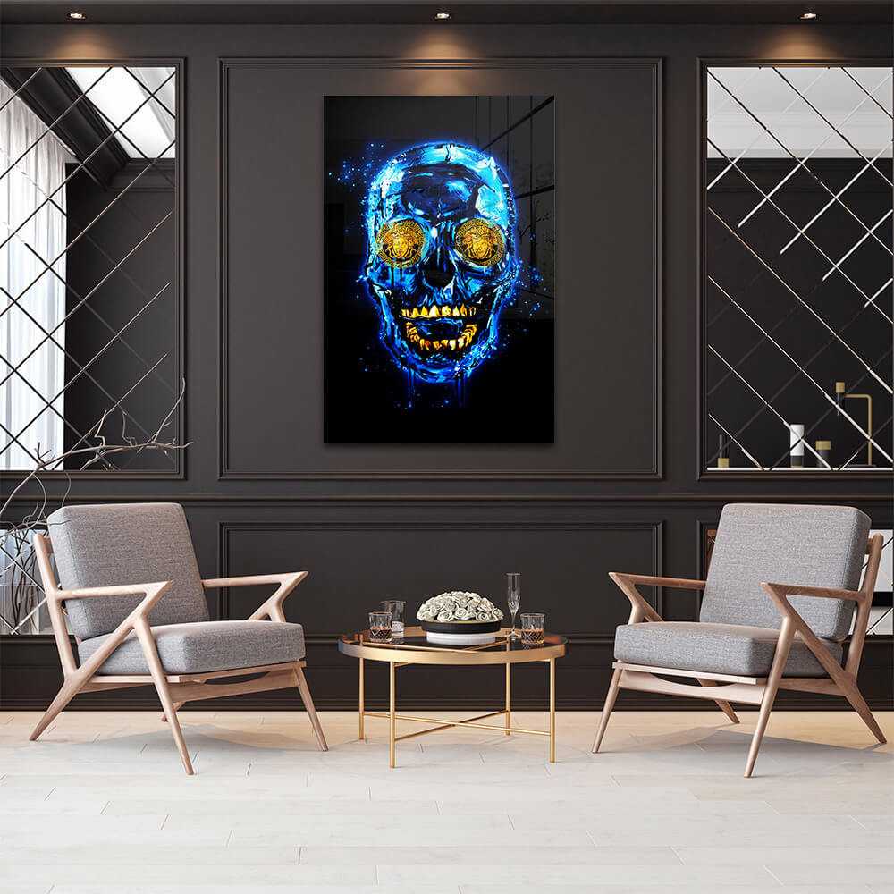 Blue Skull (Limited Edition) - Glass