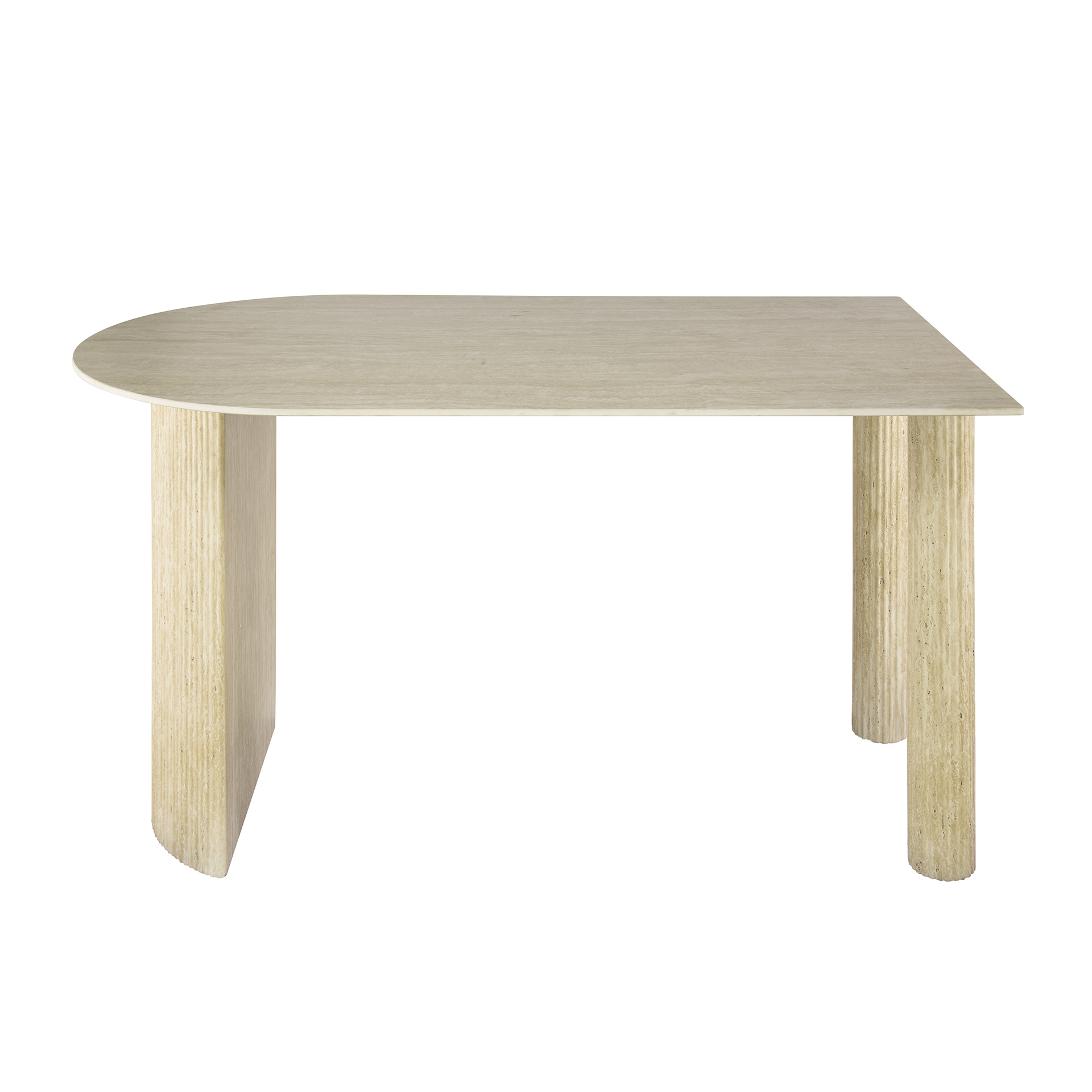 Romano Arch mesa de comedor 1 lado 140 cm - Cerámica travertino