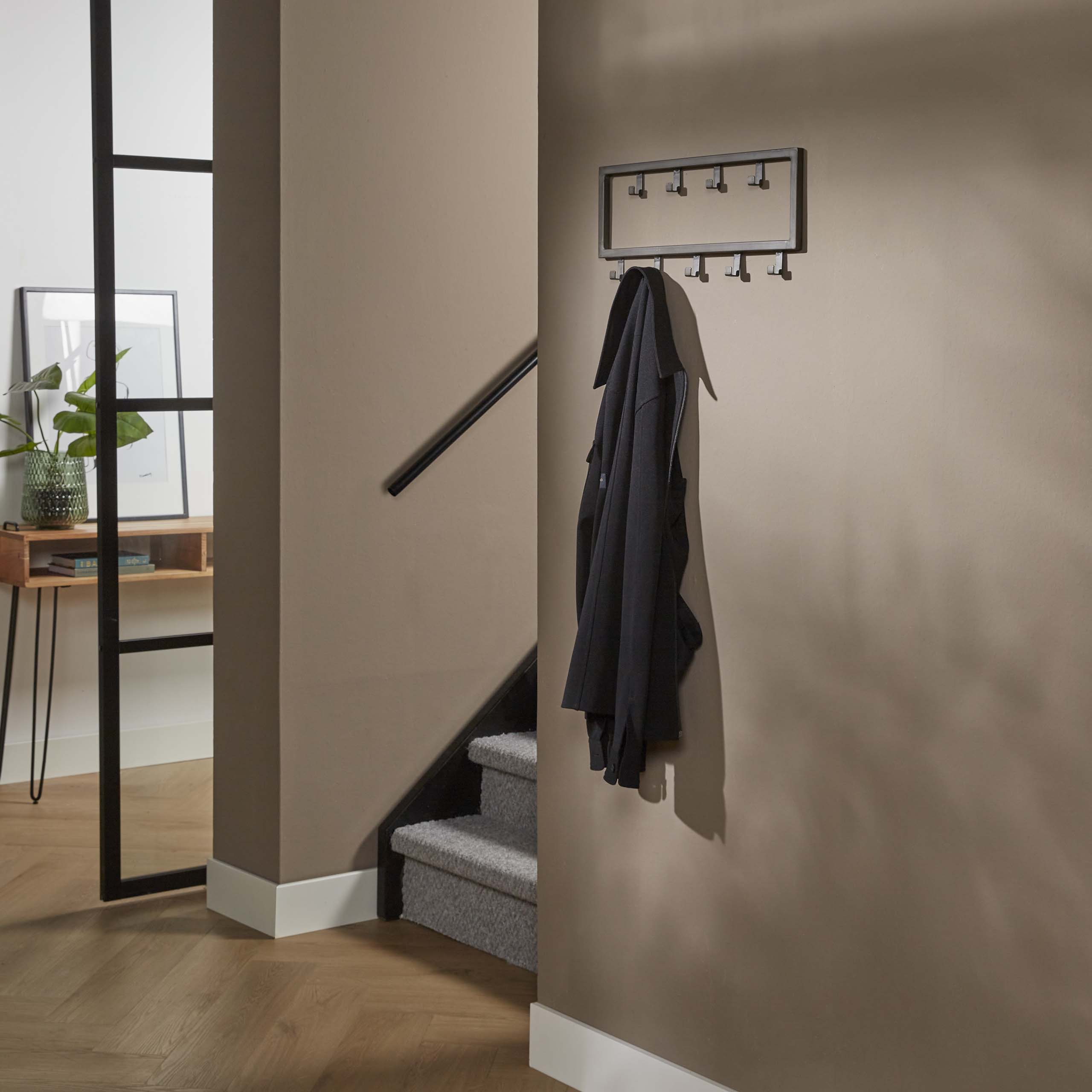 Coat rack Steel square (9 hooks)
