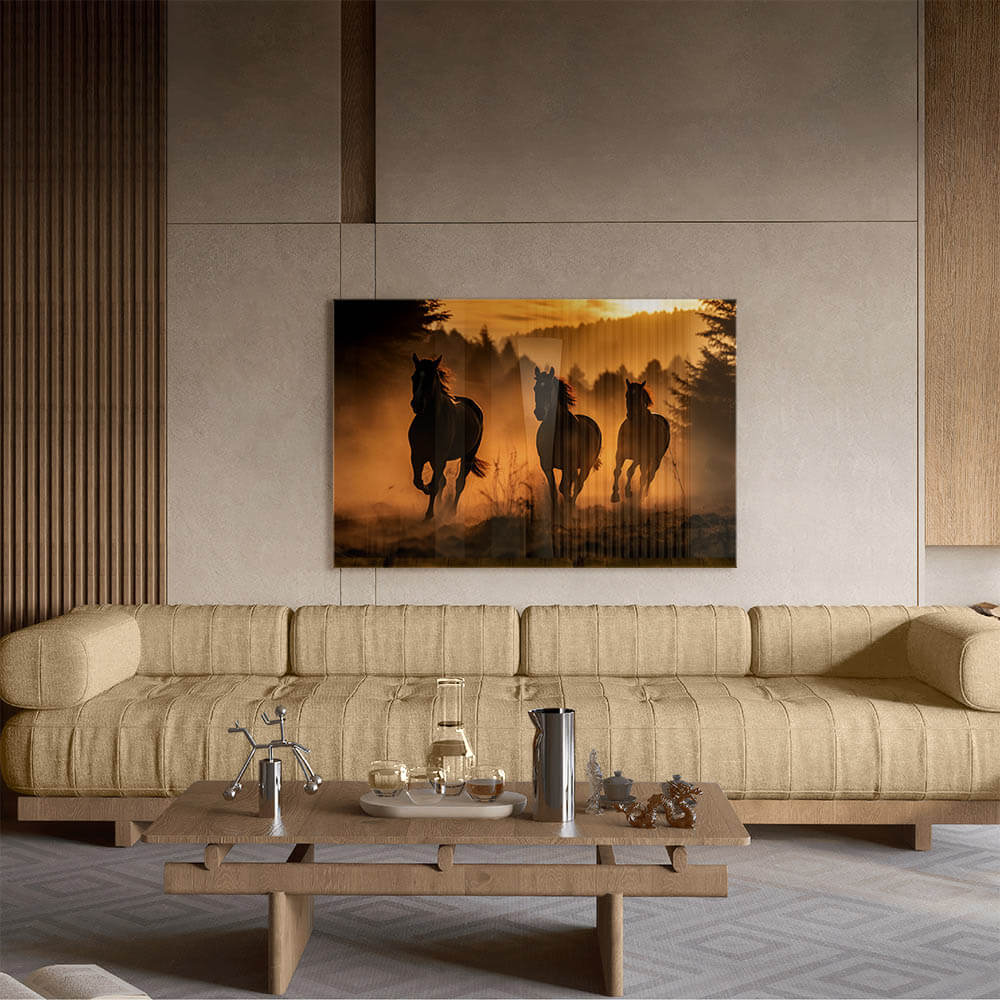 Running Horses II – Vidrio