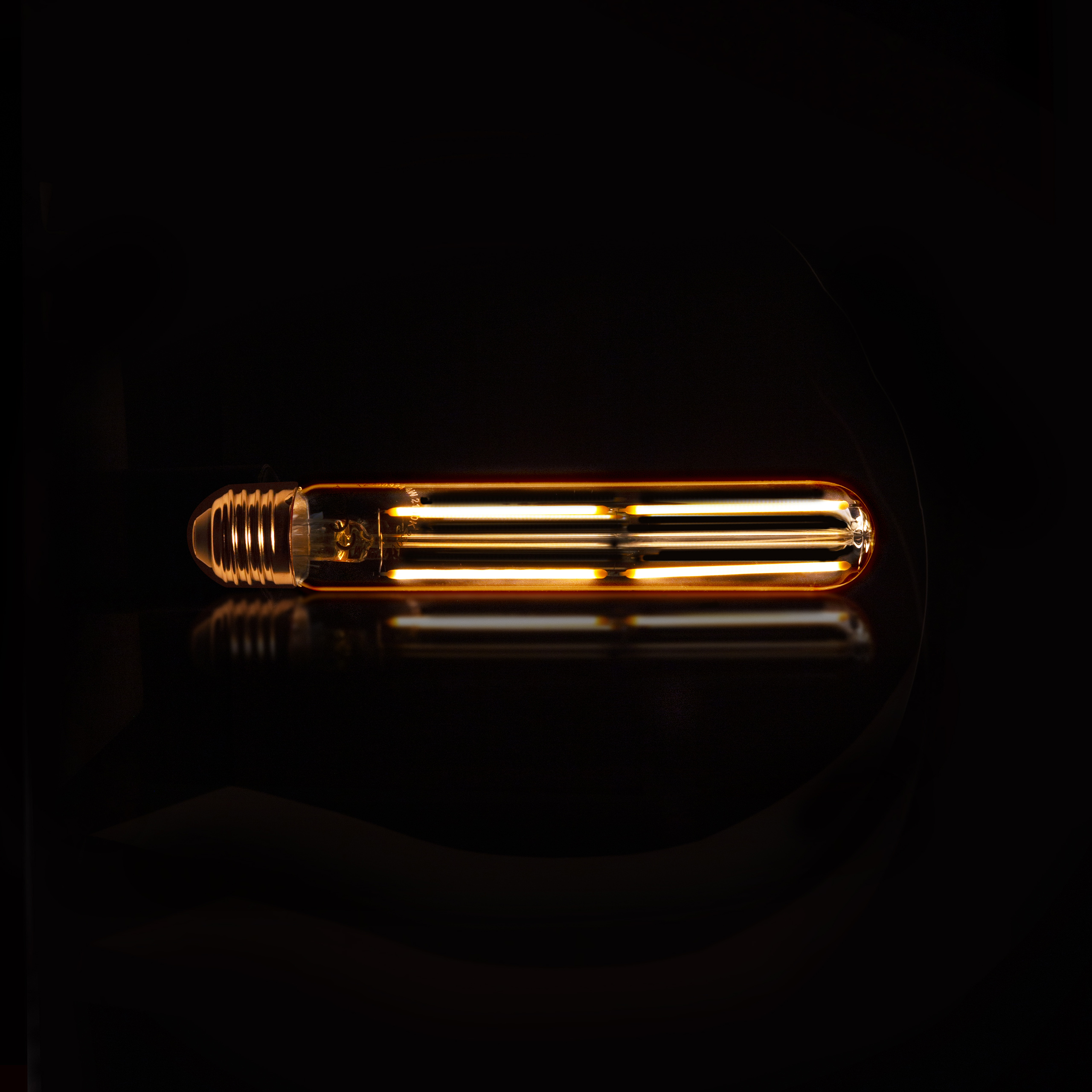 Light source LED [T32-L185] filament tube 18.5 cm - E27 4W 2100K 280lm dimmable / Amber glass