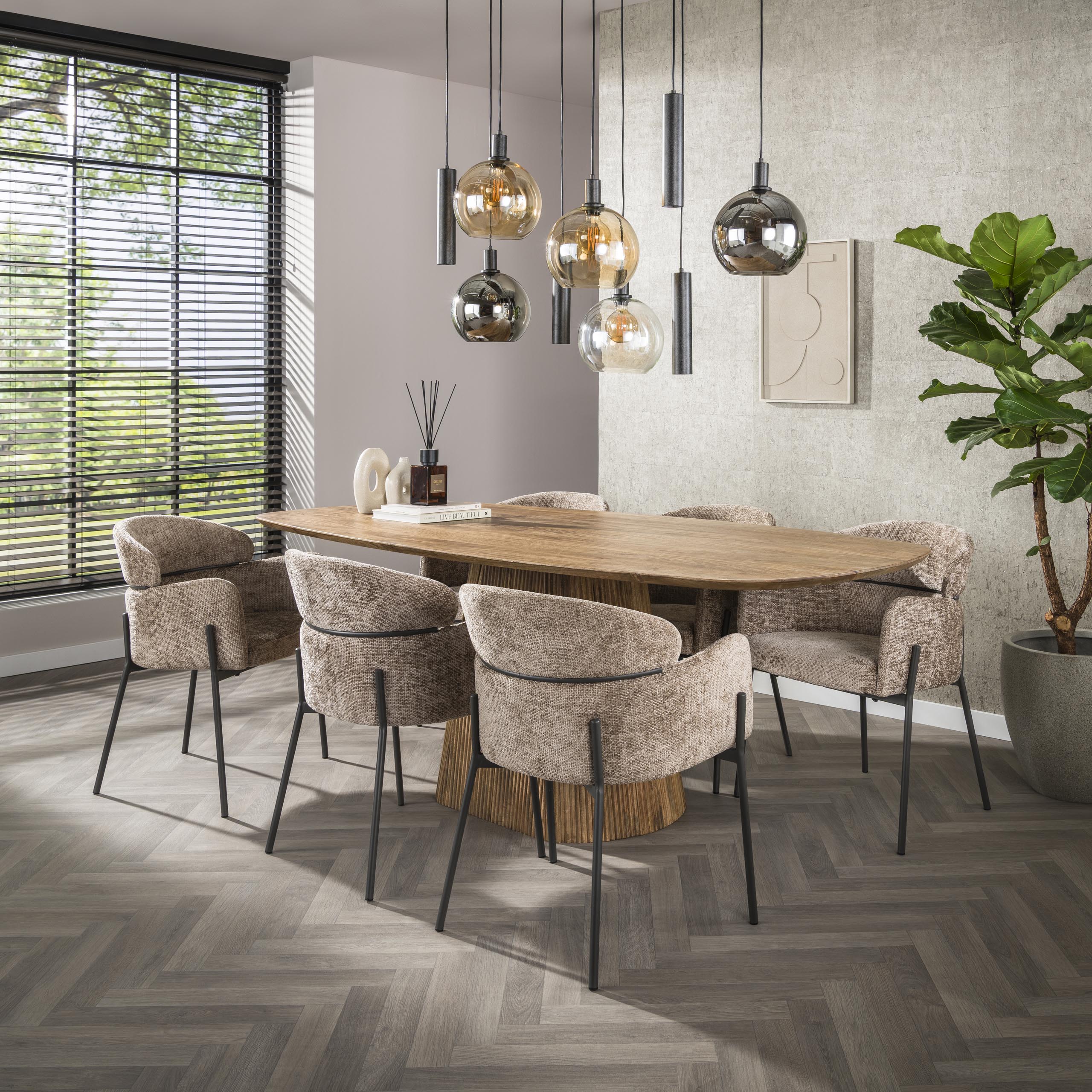 Curva armchair - packed per 2 - Hoven champagne